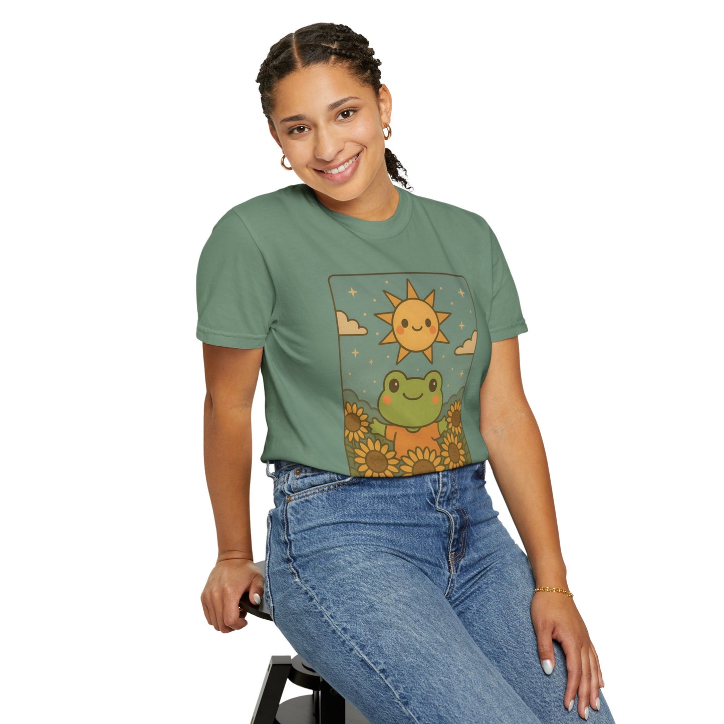 Cute Tarotoads "The Sun" Unisex T-Shirt | Great for Halloween, Warm And Cozy, Great Gift Idea, Astrology Apparel, Unique Tarot Graphic T-Shirt, Good For Cold Weather