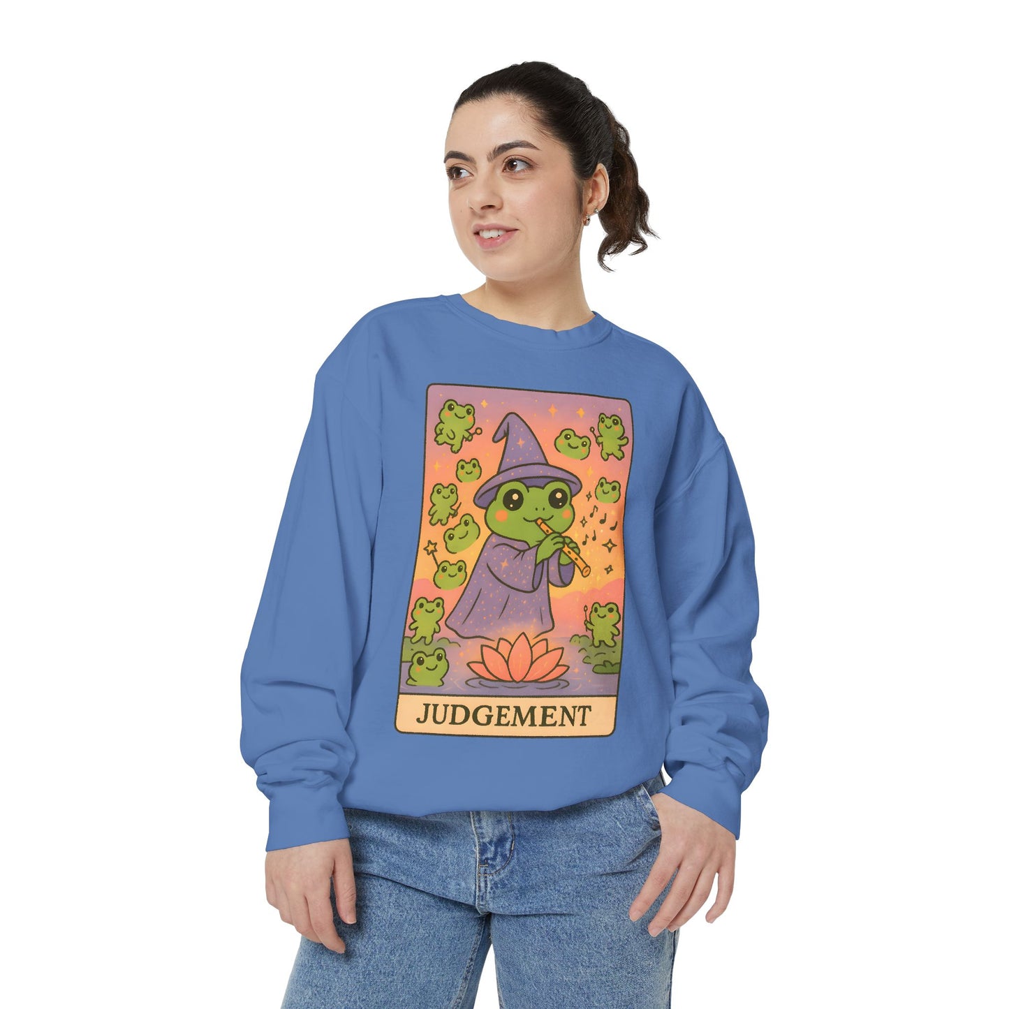 Cozy Tarotoads "Judgement" Unisex Sweatshirt | Astrology Apparel, Perfect for Casual Wear, Gift for Friends Family, Great For Frog and Tarot Lovers, Unisex Apparel