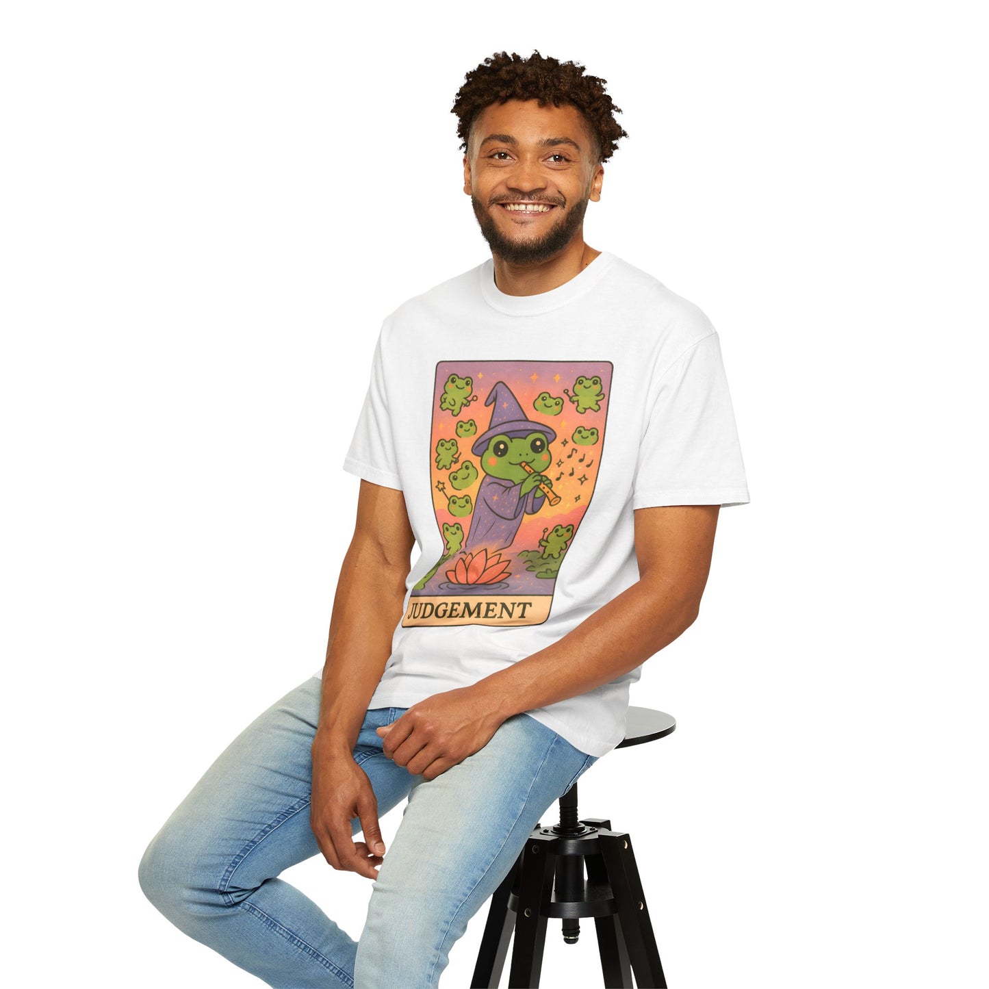 Cute Tarotoads "Judgement" Unisex T-Shirt | Great for Halloween, Warm And Cozy, Great Gift Idea, Astrology Apparel, Unique Tarot Graphic T-Shirt, Good For Cold Weather