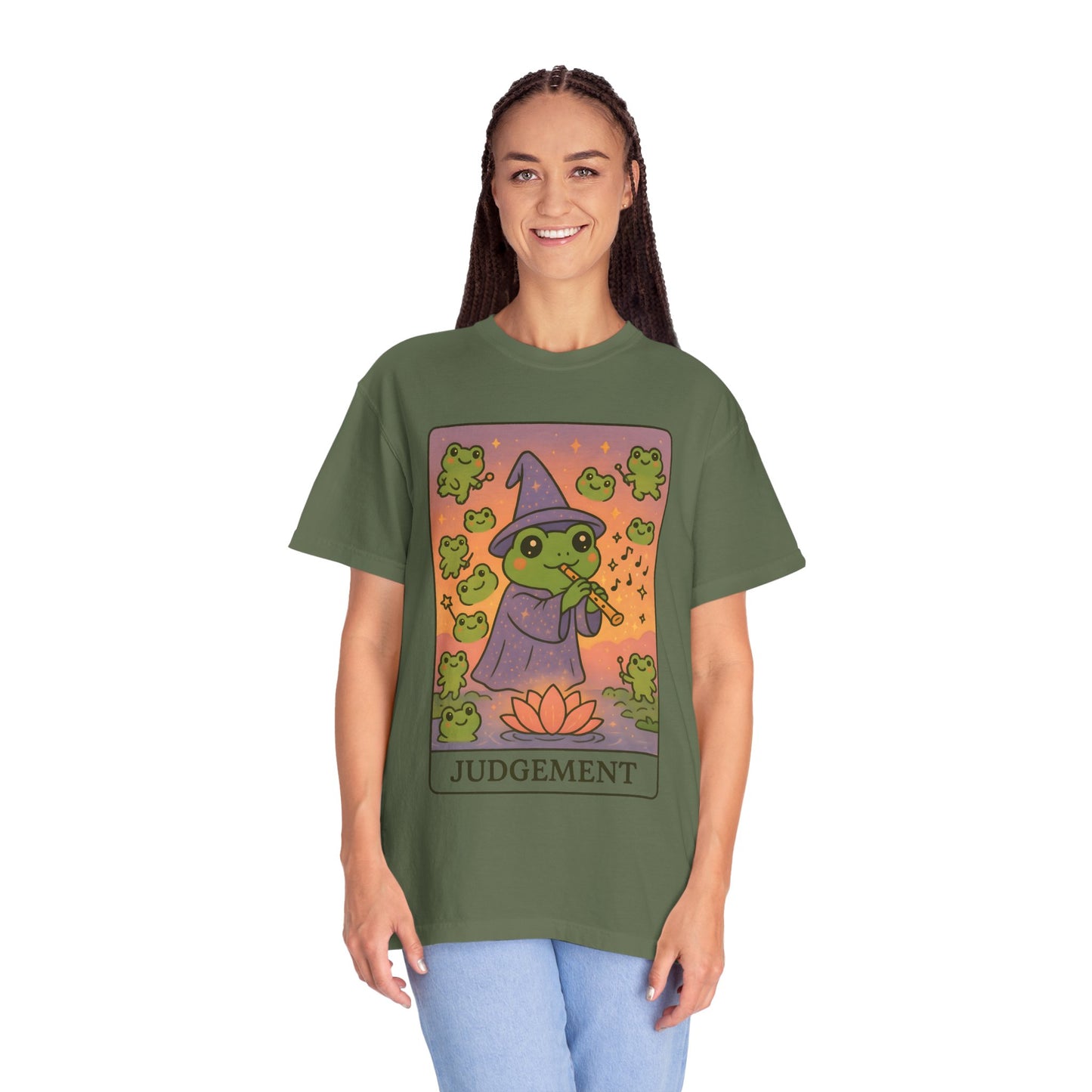 Cute Tarotoads "Judgement" Unisex T-Shirt | Great for Halloween, Warm And Cozy, Great Gift Idea, Astrology Apparel, Unique Tarot Graphic T-Shirt, Good For Cold Weather