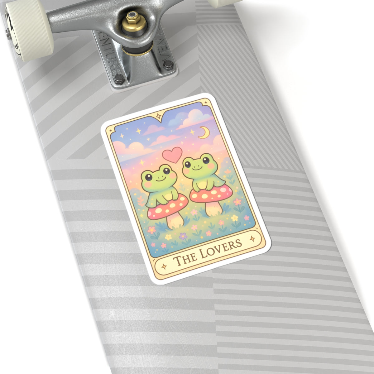 Adorable Tarotoads! "The Lovers" Kiss-Cut Stickers | Cute Couple Decals, Whimsical Wall Decor, Gifts for Friends, Love Theme Accessories
