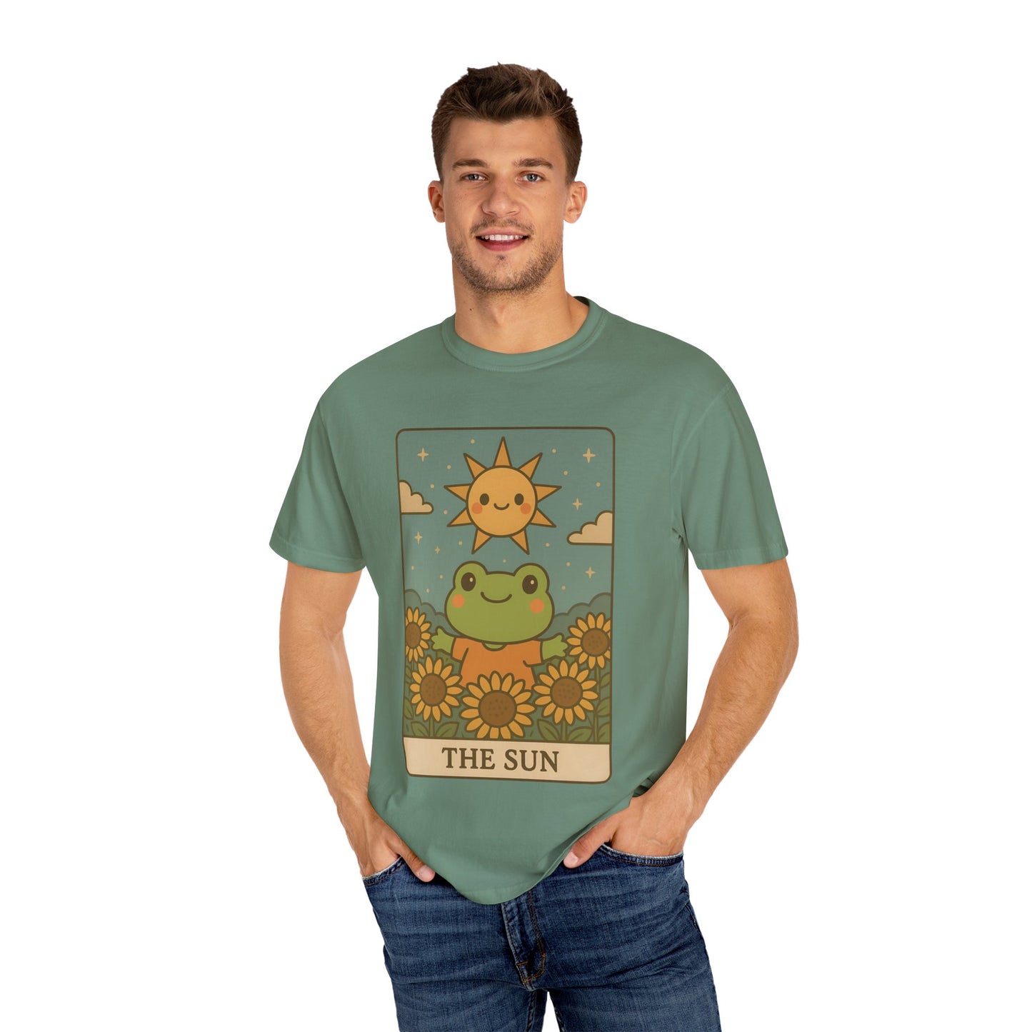 Cute Tarotoads "The Sun" Unisex T-Shirt | Great for Halloween, Warm And Cozy, Great Gift Idea, Astrology Apparel, Unique Tarot Graphic T-Shirt, Good For Cold Weather
