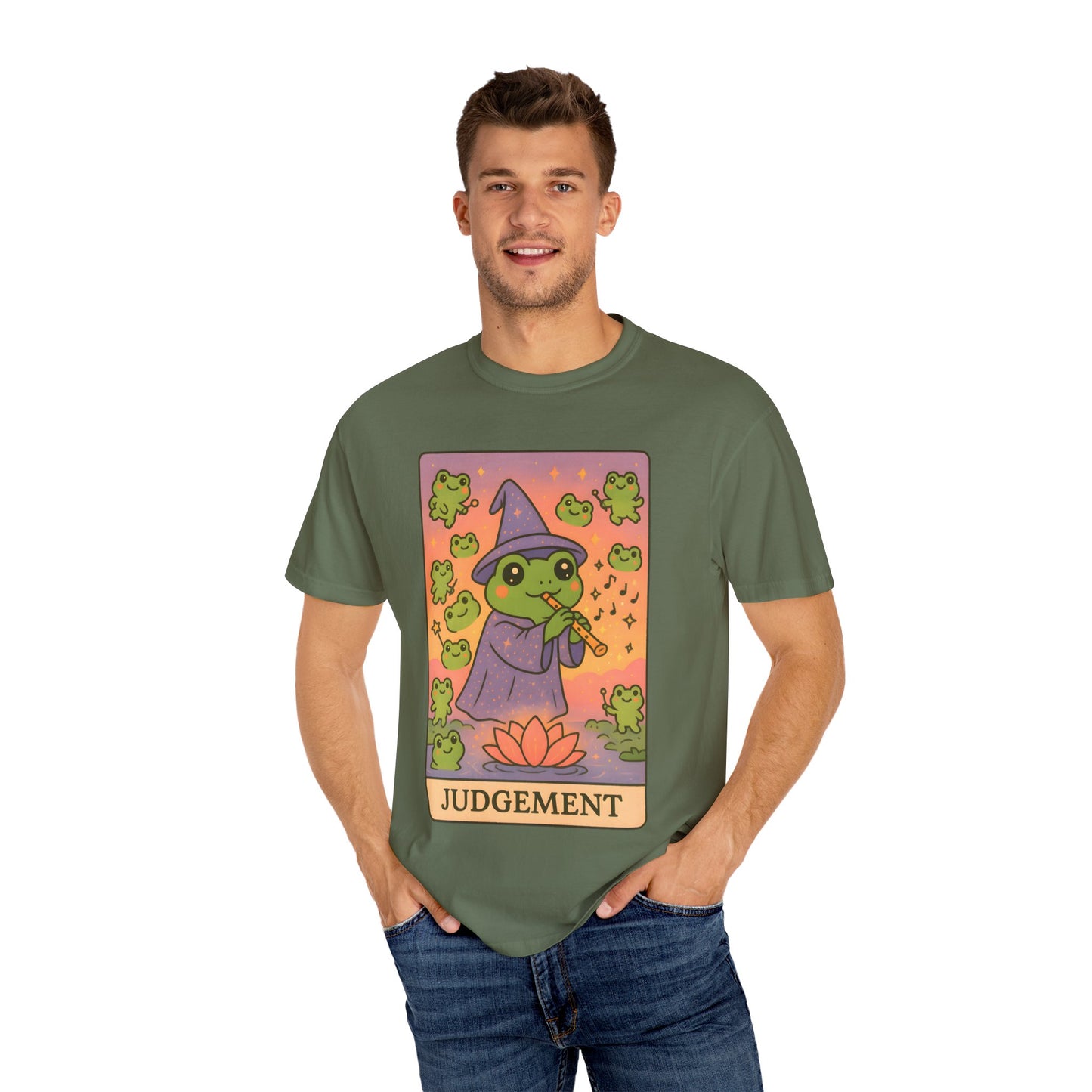 Cute Tarotoads "Judgement" Unisex T-Shirt | Great for Halloween, Warm And Cozy, Great Gift Idea, Astrology Apparel, Unique Tarot Graphic T-Shirt, Good For Cold Weather