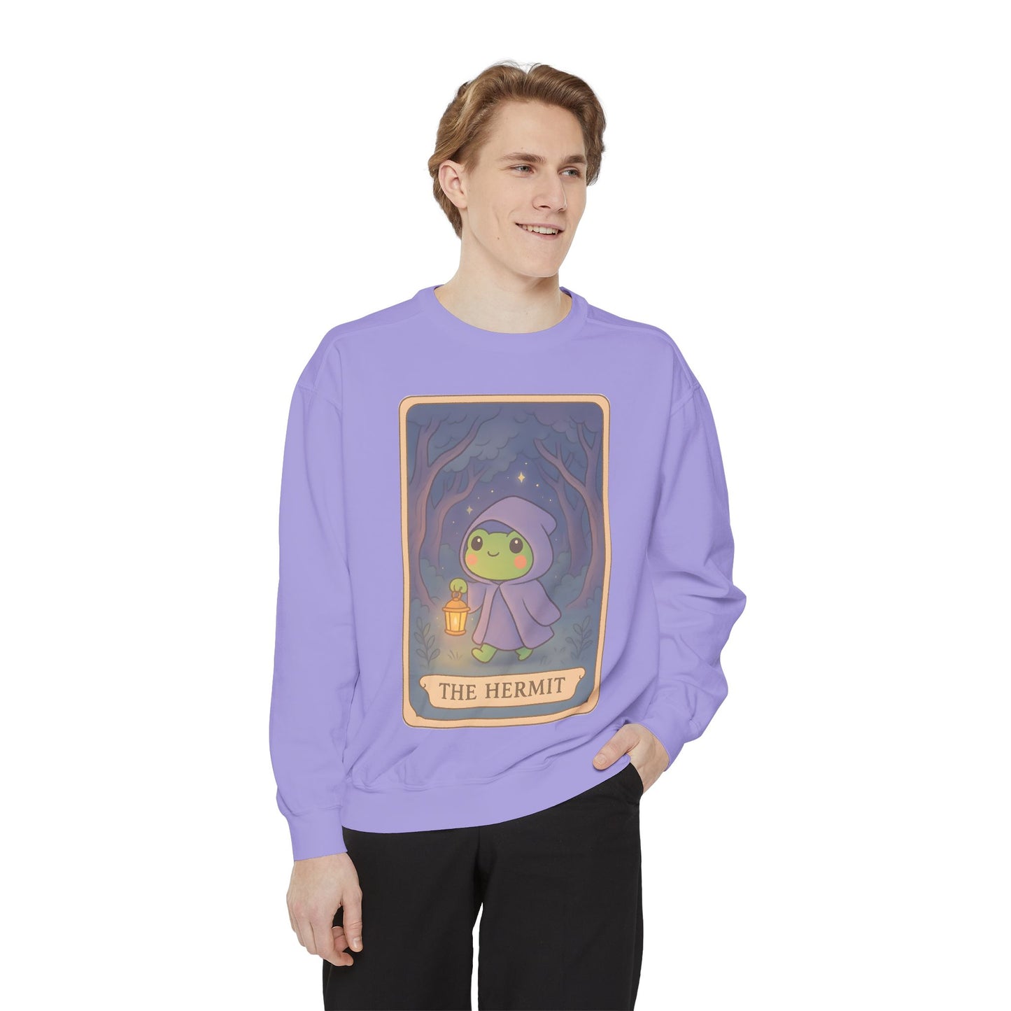 Cozy Tarotoads "The Hermit" Unisex Sweatshirt | Gift for Tarot Lovers, Astrology Apparel, Casual Everyday Wear