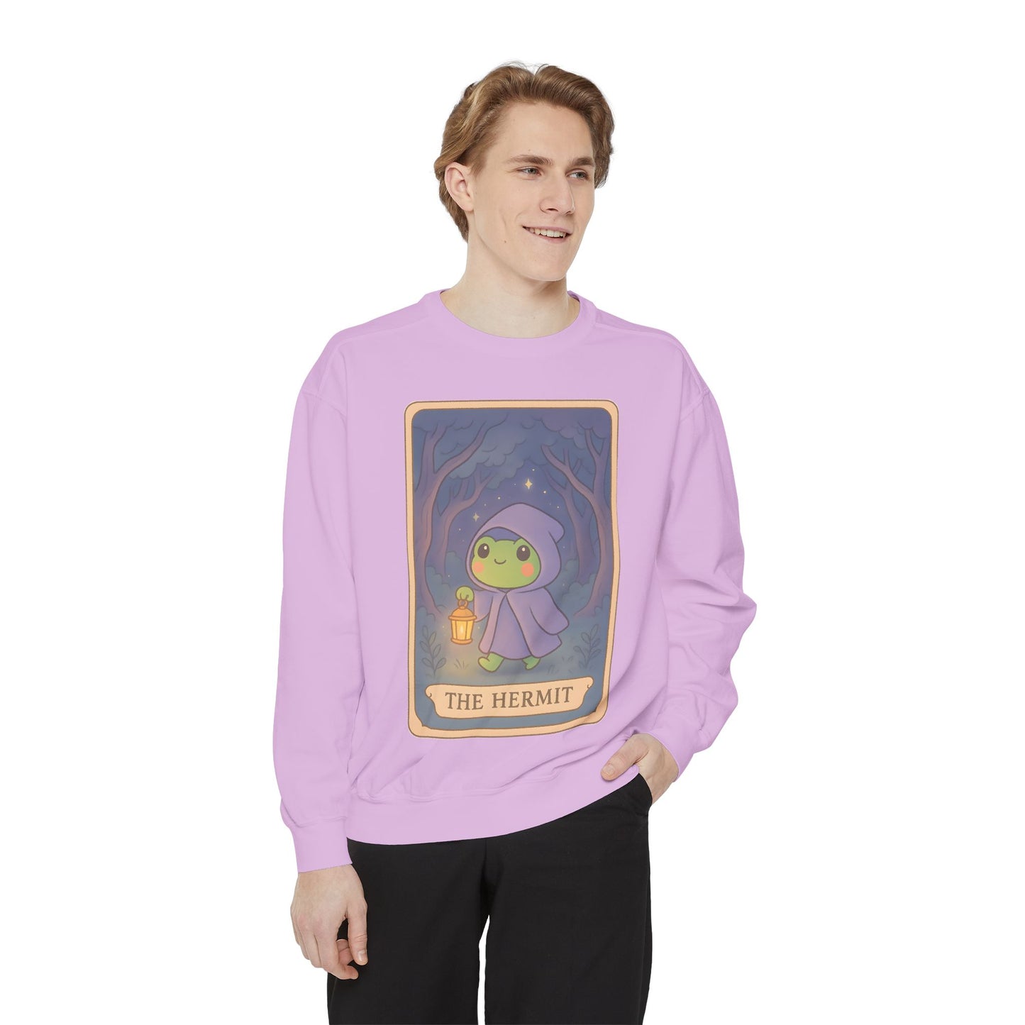 Cozy Tarotoads "The Hermit" Unisex Sweatshirt | Gift for Tarot Lovers, Astrology Apparel, Casual Everyday Wear