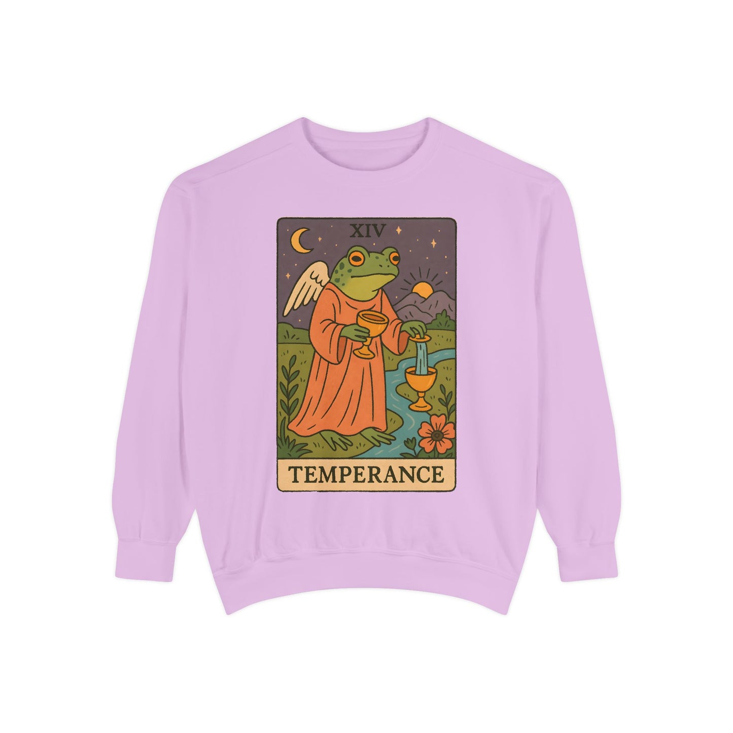 Cozy Tarotoads "Temperance" Unisex Sweatshirt | Adorable Casual Wear, Astrology Apparel, Unique Gift for Tarot Lovers