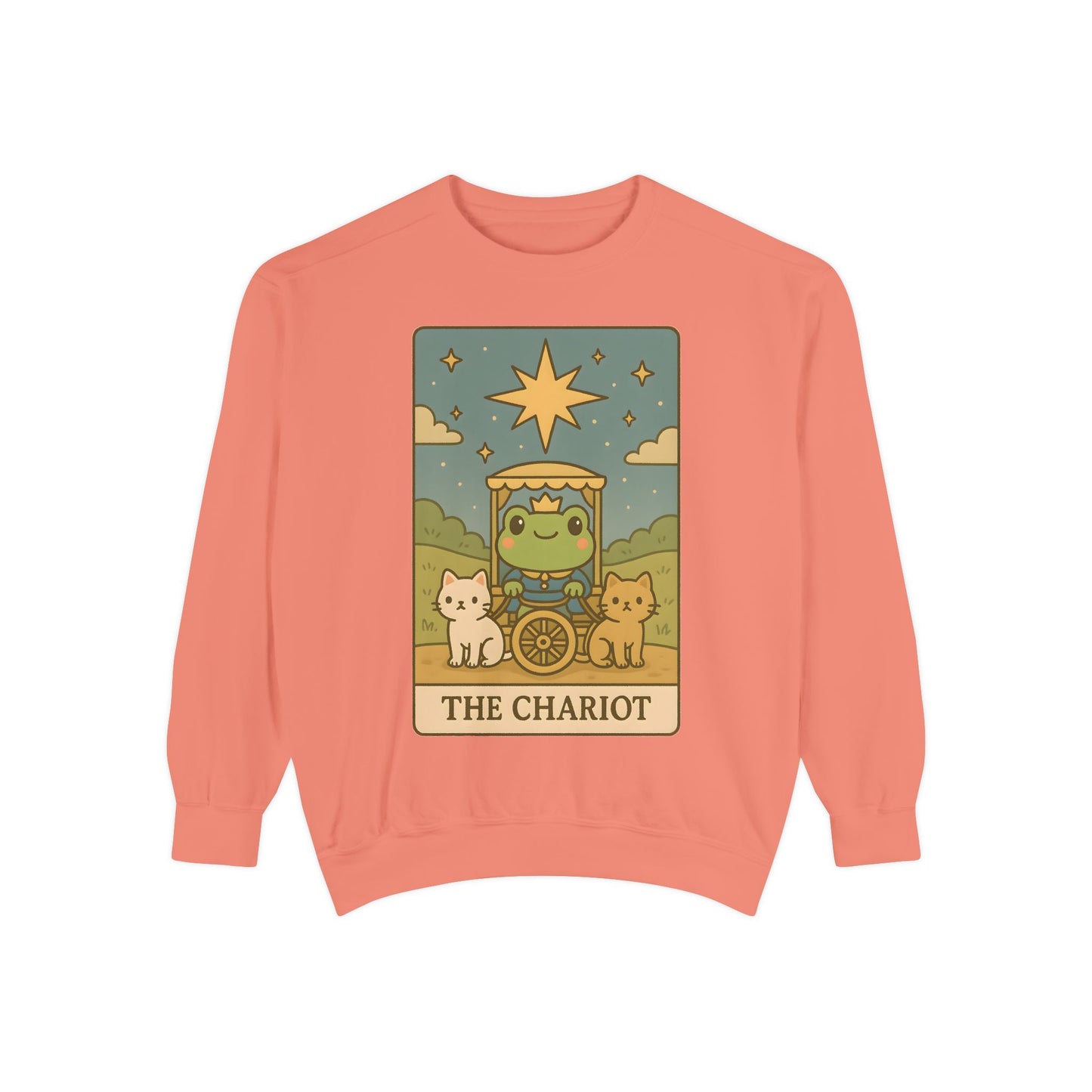 Cozy Tarotoads "The Chariot" Unisex Sweatshirt | Astrology Apparel, Perfect for Halloween, Gift for Friends Family, Great For Frog and Tarot Lovers, Great For Cold Weather
