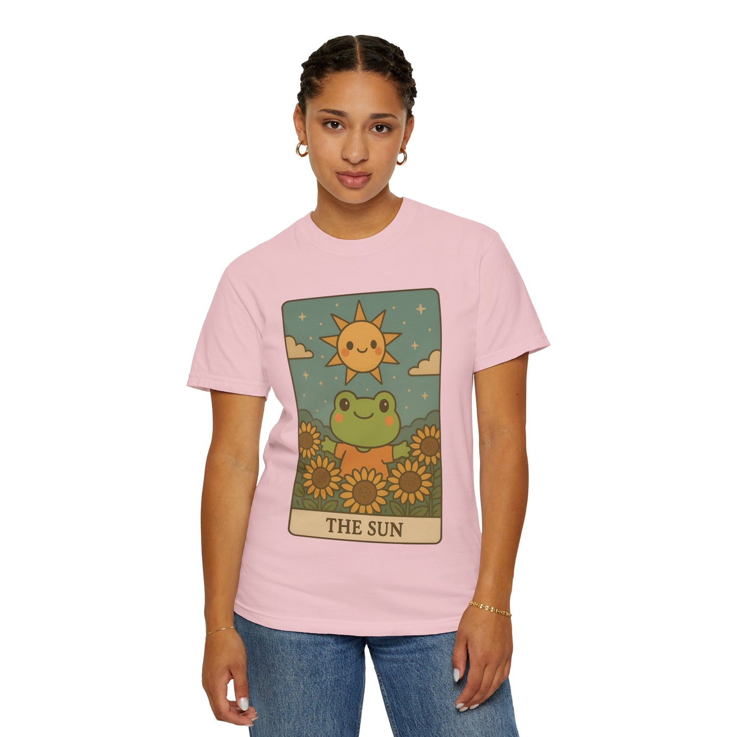 Cute Tarotoads "The Sun" Unisex T-Shirt | Great for Halloween, Warm And Cozy, Great Gift Idea, Astrology Apparel, Unique Tarot Graphic T-Shirt, Good For Cold Weather