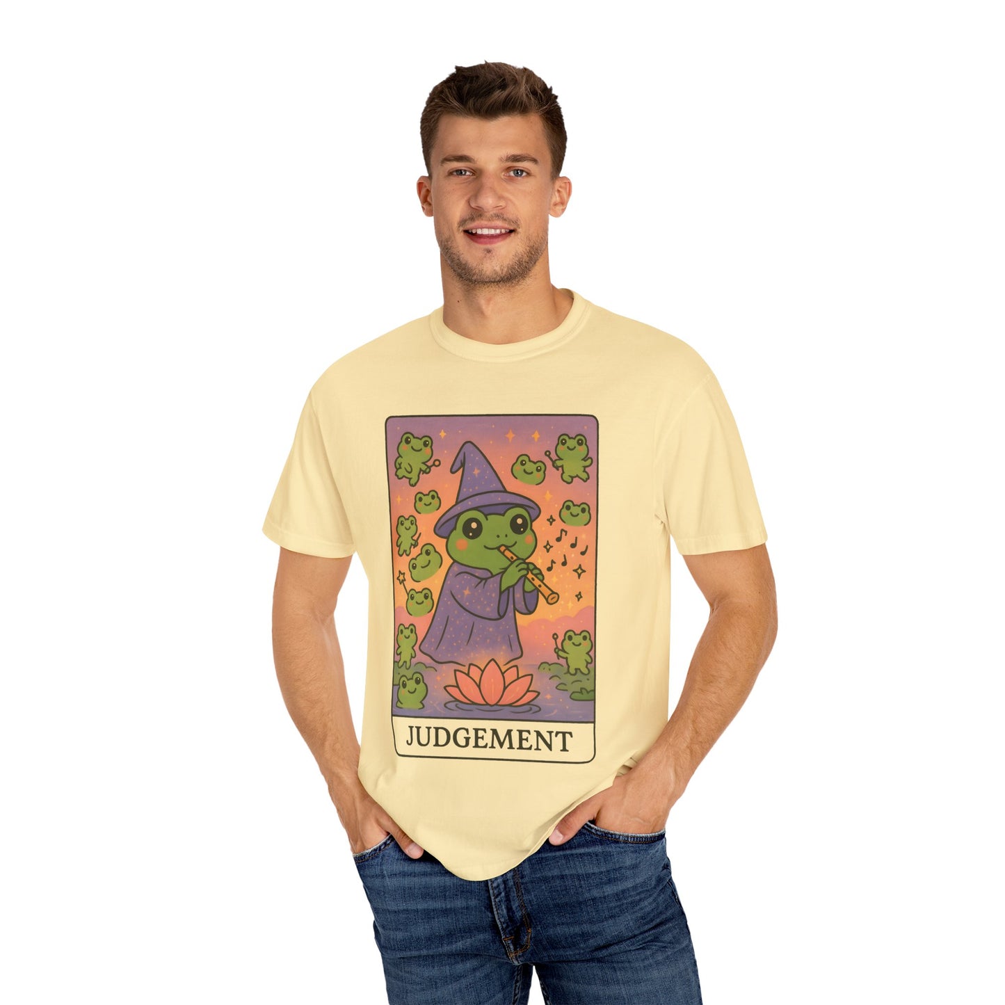 Cute Tarotoads "Judgement" Unisex T-Shirt | Great for Halloween, Warm And Cozy, Great Gift Idea, Astrology Apparel, Unique Tarot Graphic T-Shirt, Good For Cold Weather