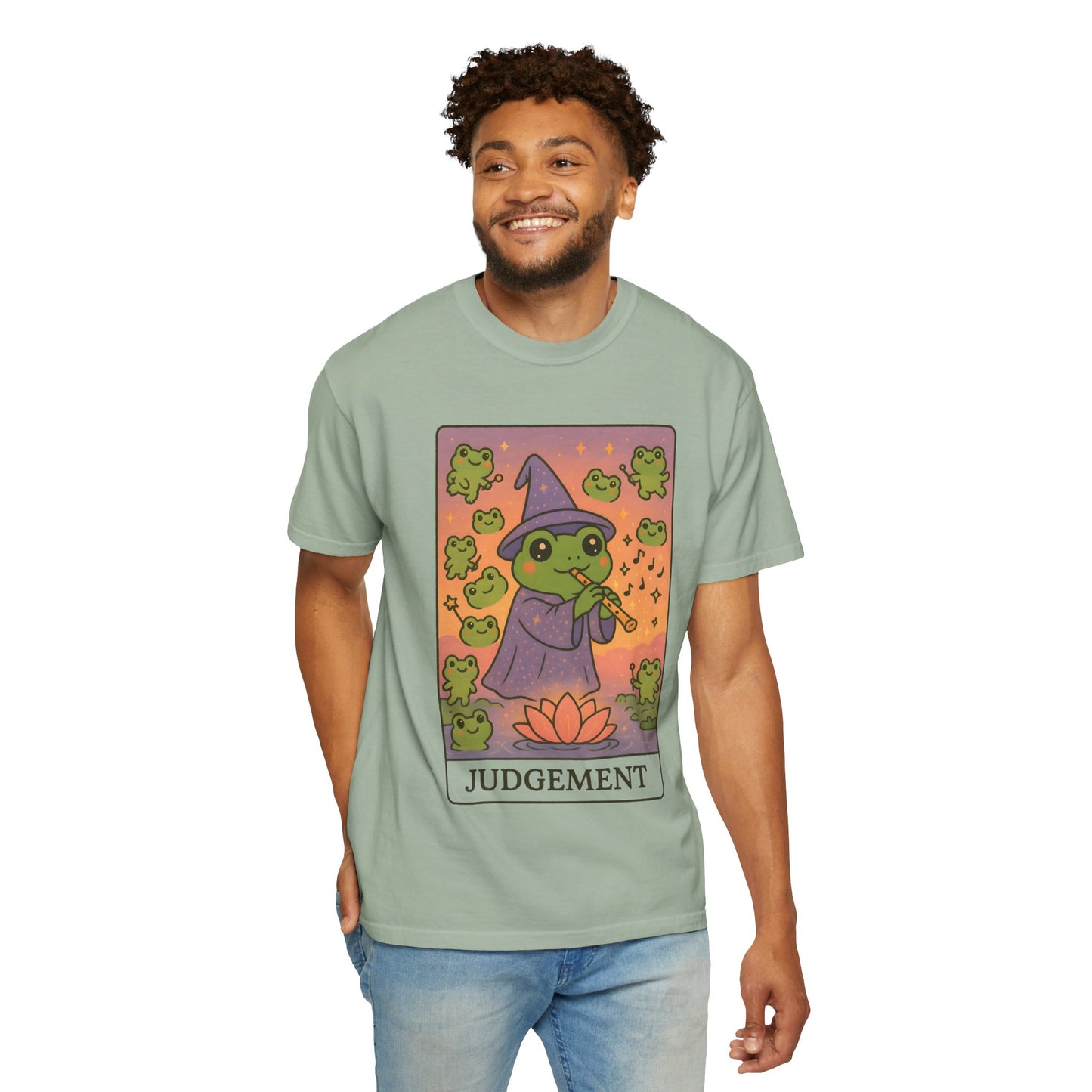 Cute Tarotoads "Judgement" Unisex T-Shirt | Great for Halloween, Warm And Cozy, Great Gift Idea, Astrology Apparel, Unique Tarot Graphic T-Shirt, Good For Cold Weather