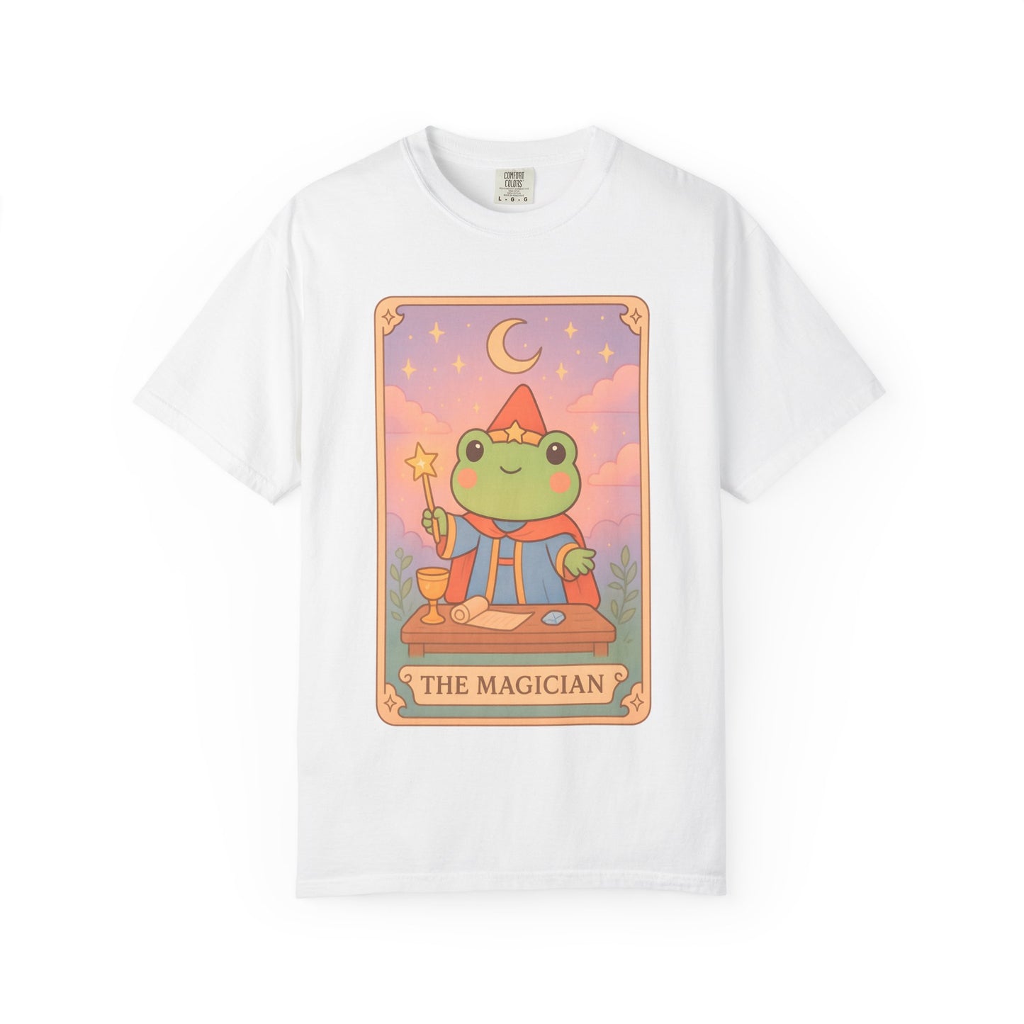 Unisex Garment-Dyed T-Shirt | Adorable Graphic T-shirt | Tarotoads! - “The Magician"