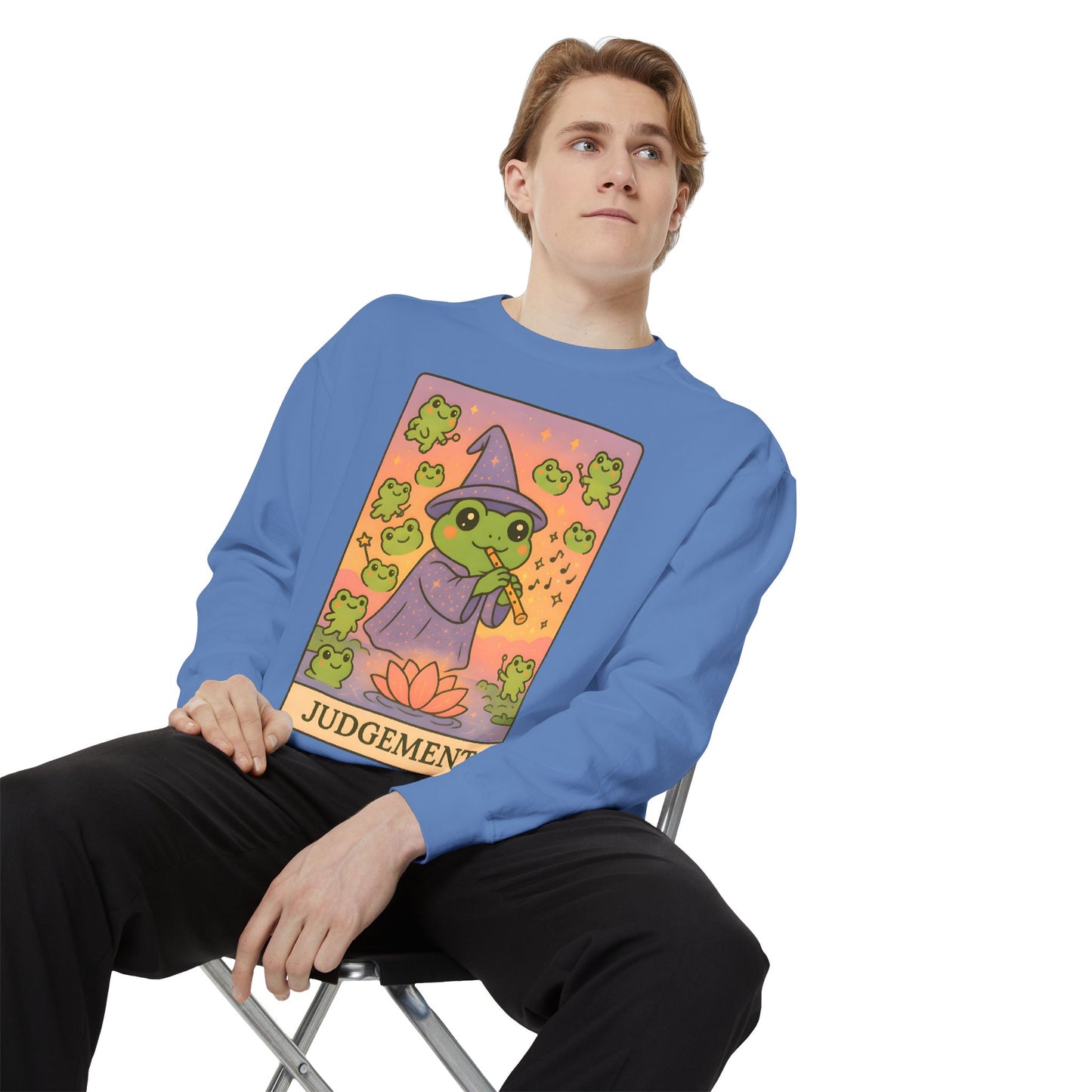 Cozy Tarotoads "Judgement" Unisex Sweatshirt | Astrology Apparel, Perfect for Casual Wear, Gift for Friends Family, Great For Frog and Tarot Lovers, Unisex Apparel
