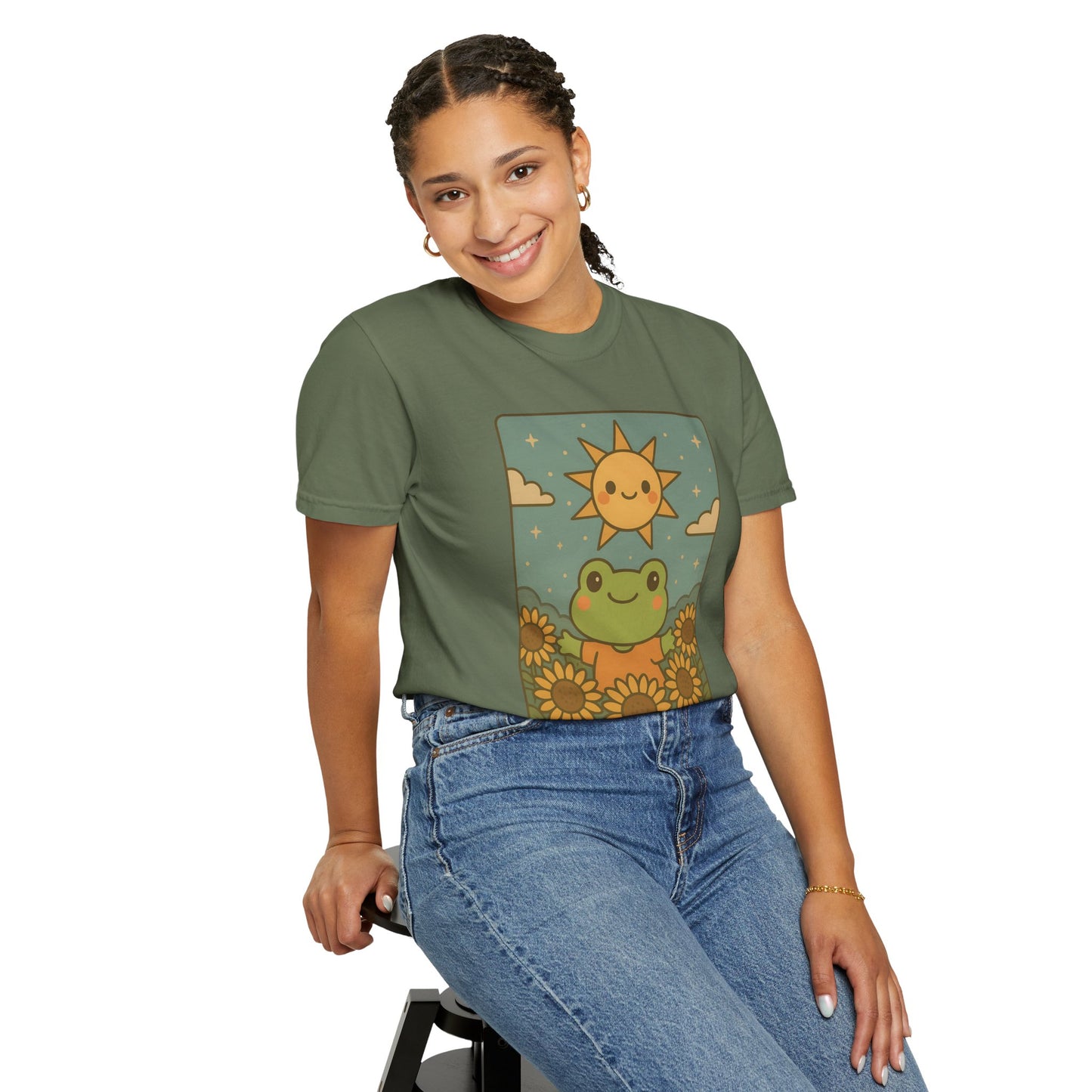 Cute Tarotoads "The Sun" Unisex T-Shirt | Great for Halloween, Warm And Cozy, Great Gift Idea, Astrology Apparel, Unique Tarot Graphic T-Shirt, Good For Cold Weather