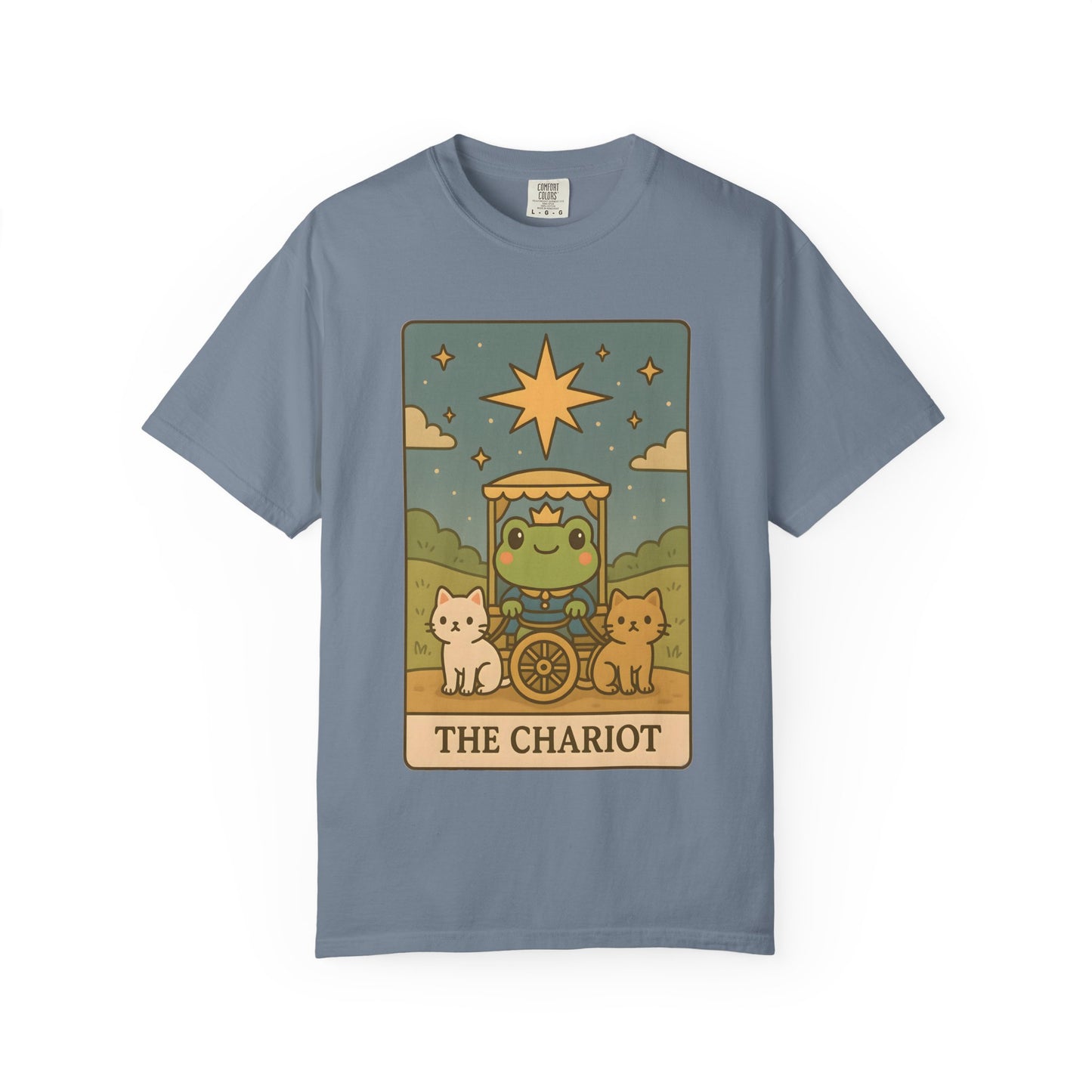 Cute Tarotoads "The Chariot" Unisex T-Shirt | Great for Halloween, Warm And Cozy, Great Gift Idea, Astrology Apparel, Unique Tarot Graphic T-Shirt, Good For Cold Weather