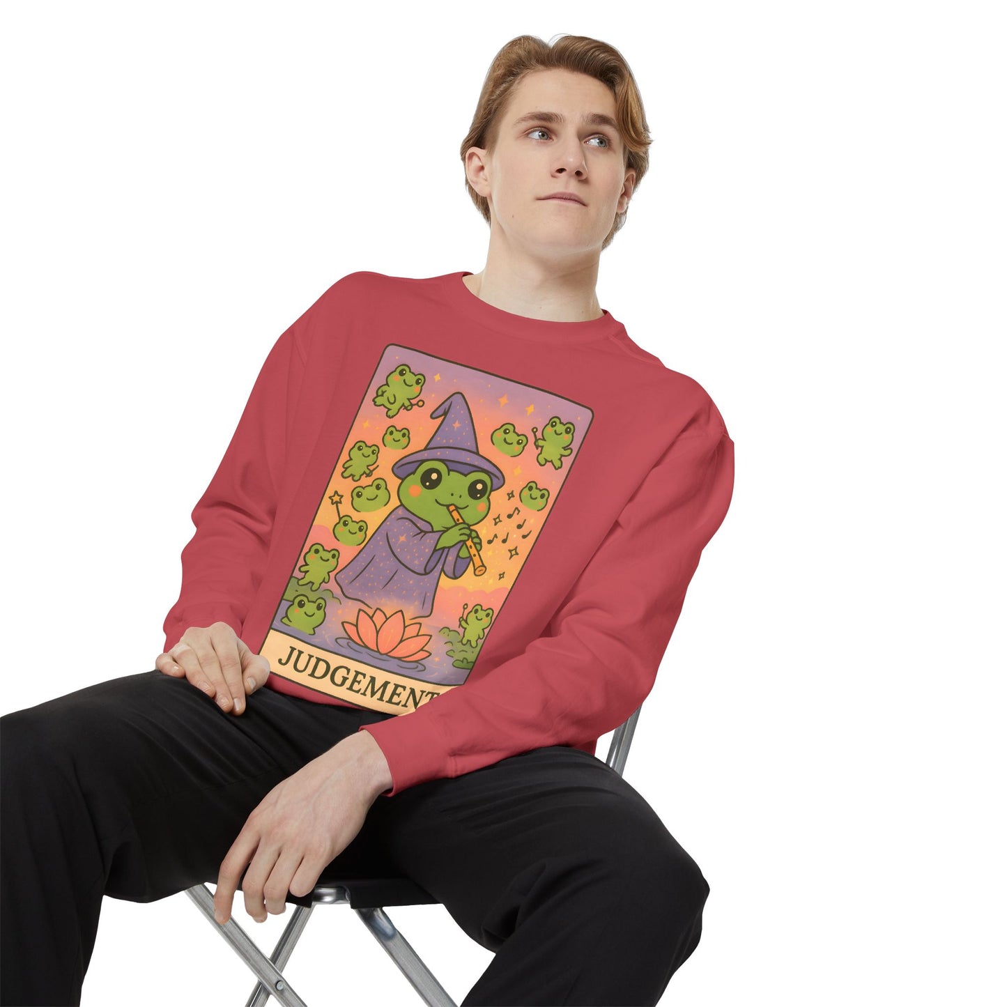 Cozy Tarotoads "Judgement" Unisex Sweatshirt | Astrology Apparel, Perfect for Casual Wear, Gift for Friends Family, Great For Frog and Tarot Lovers, Unisex Apparel