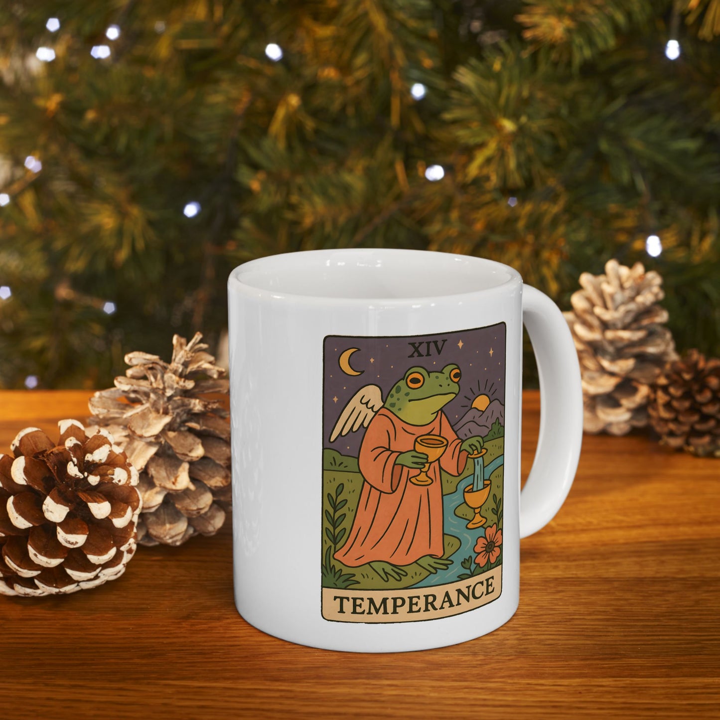 Ceramic Tarotoads! "Temperance" Mug - Embrace Your Journey, Unique Gift for Spiritualists, Mystical Tea and Coffee Lover, Astrology Decor, 11oz and 15oz