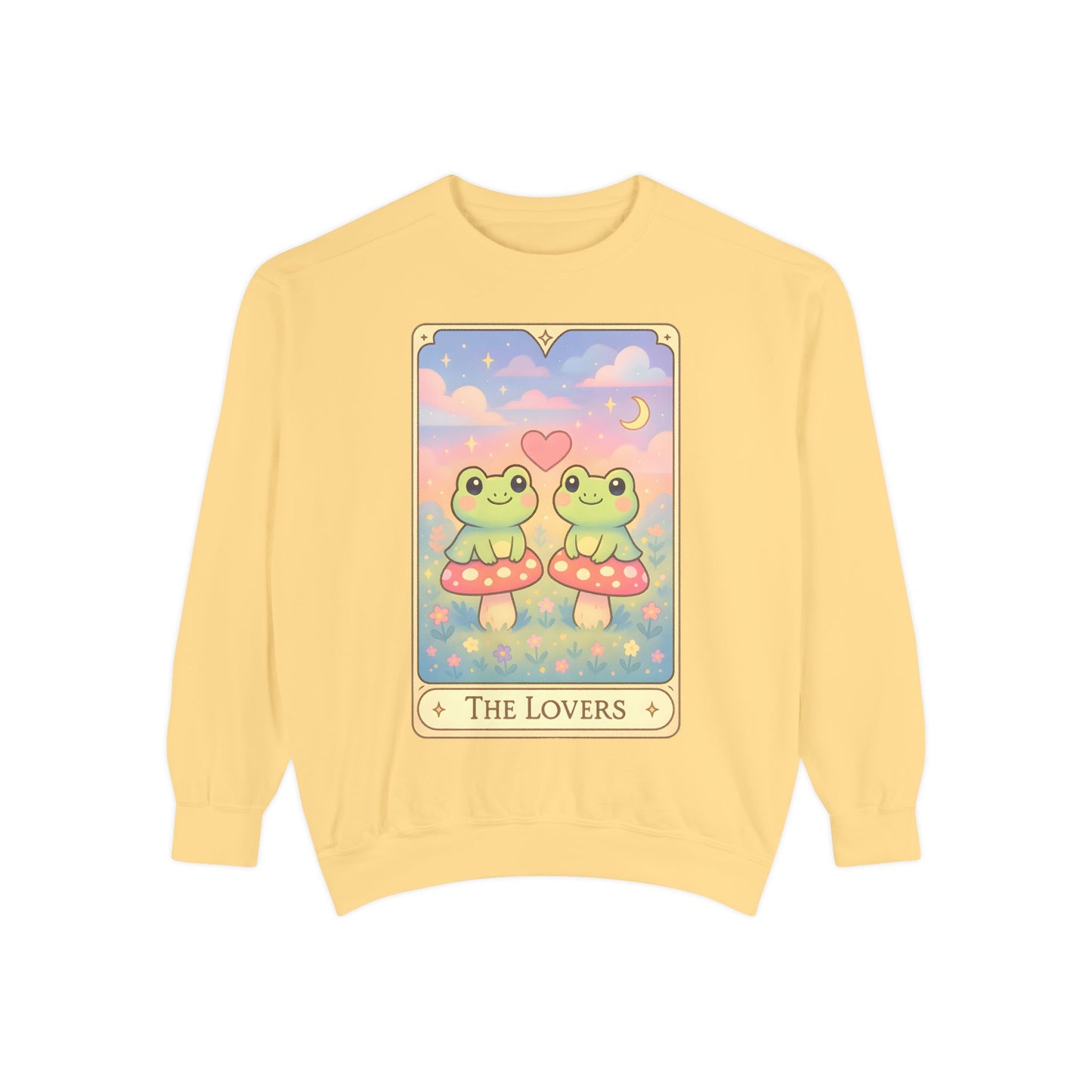 Cozy Tarotoads "The Lovers" Unisex Sweatshirt | Astrology Apparel, Perfect for Halloween, Gift for Friends Family, Great For Frog and Tarot Lovers, Great For Cold Weather