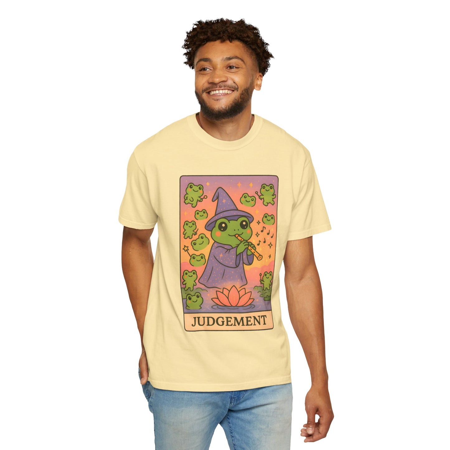Cute Tarotoads "Judgement" Unisex T-Shirt | Great for Halloween, Warm And Cozy, Great Gift Idea, Astrology Apparel, Unique Tarot Graphic T-Shirt, Good For Cold Weather