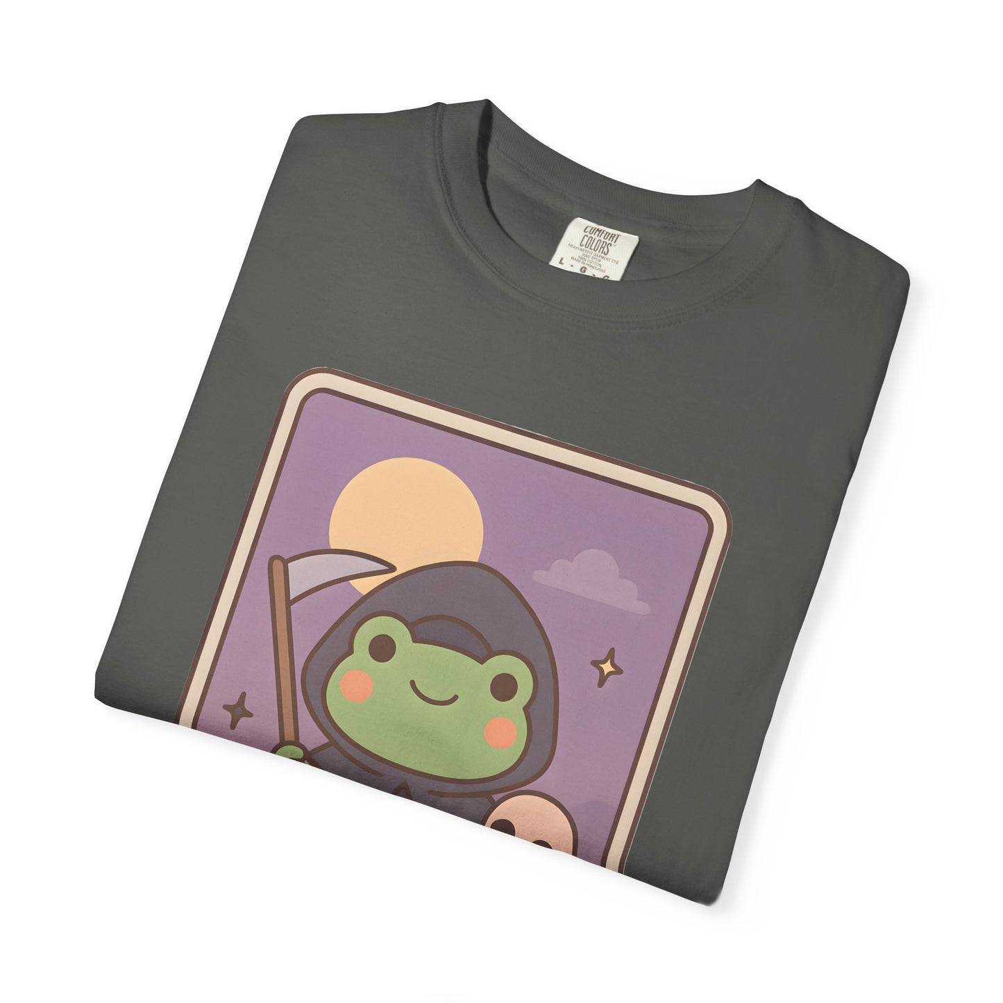 Cute Tarotoads "Death" Unisex T-Shirt | Great for Halloween, Warm And Cozy, Great Gift Idea, Astrology Apparel, Unique Tarot Graphic T-Shirt, Good For Cold Weather