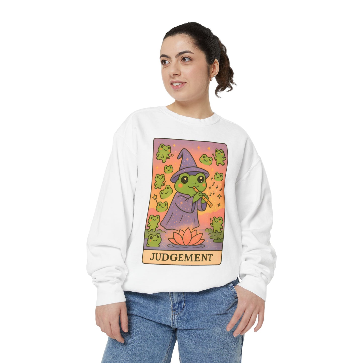 Cozy Tarotoads "Judgement" Unisex Sweatshirt | Astrology Apparel, Perfect for Casual Wear, Gift for Friends Family, Great For Frog and Tarot Lovers, Unisex Apparel