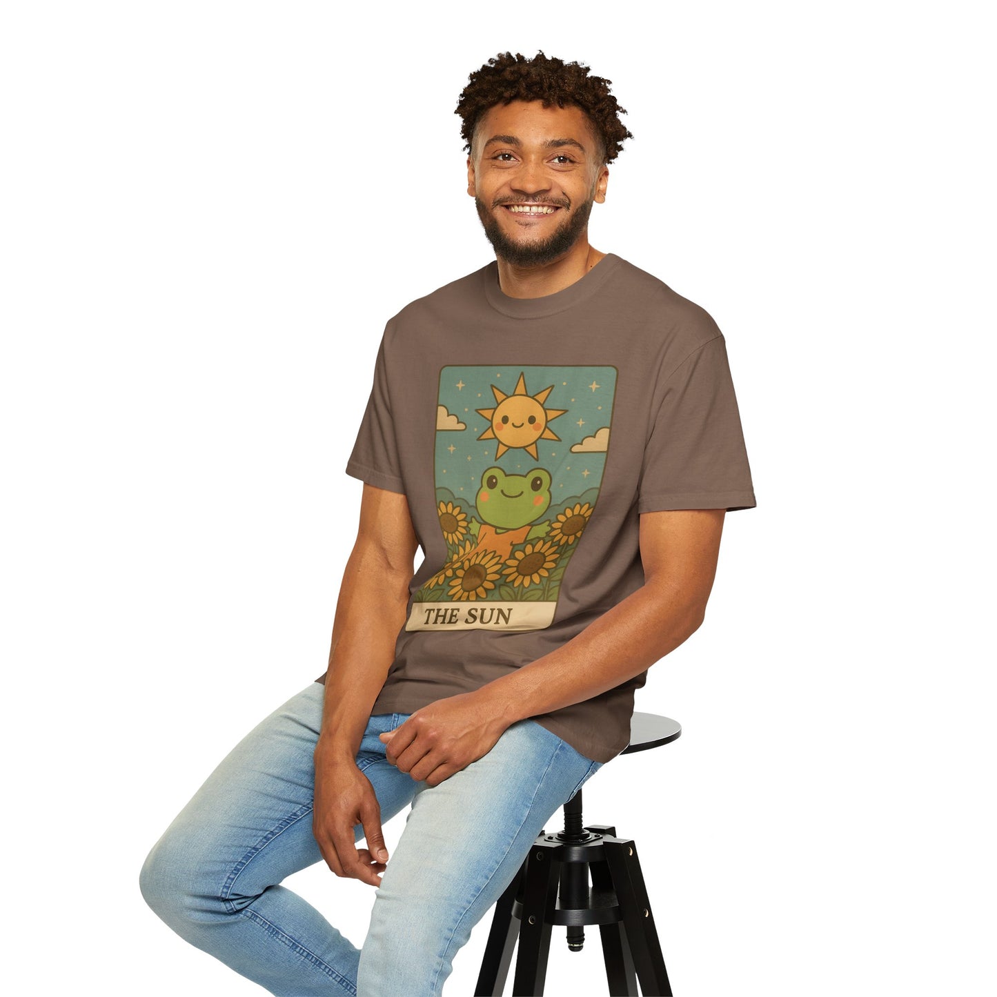 Cute Tarotoads "The Sun" Unisex T-Shirt | Great for Halloween, Warm And Cozy, Great Gift Idea, Astrology Apparel, Unique Tarot Graphic T-Shirt, Good For Cold Weather