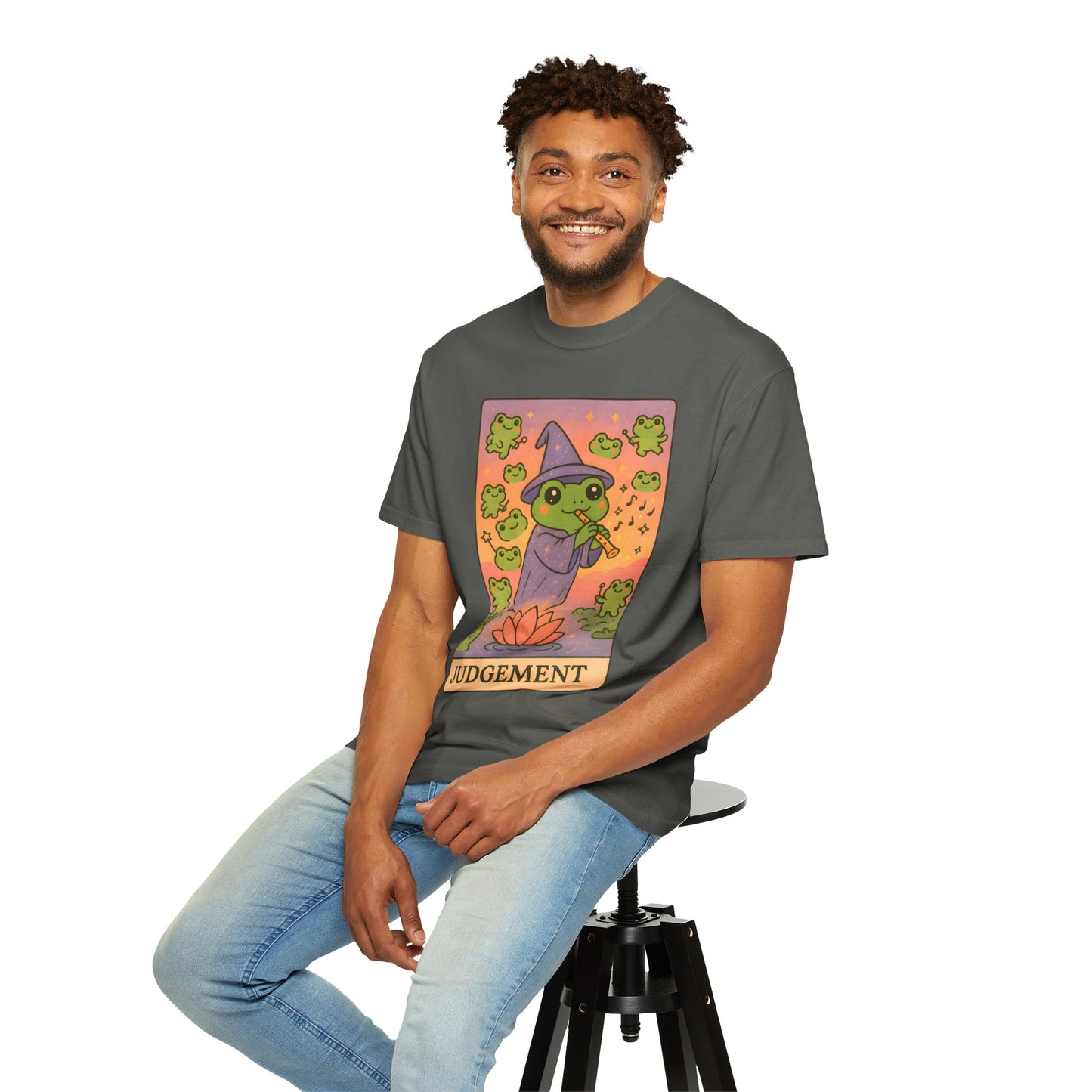 Cute Tarotoads "Judgement" Unisex T-Shirt | Great for Halloween, Warm And Cozy, Great Gift Idea, Astrology Apparel, Unique Tarot Graphic T-Shirt, Good For Cold Weather