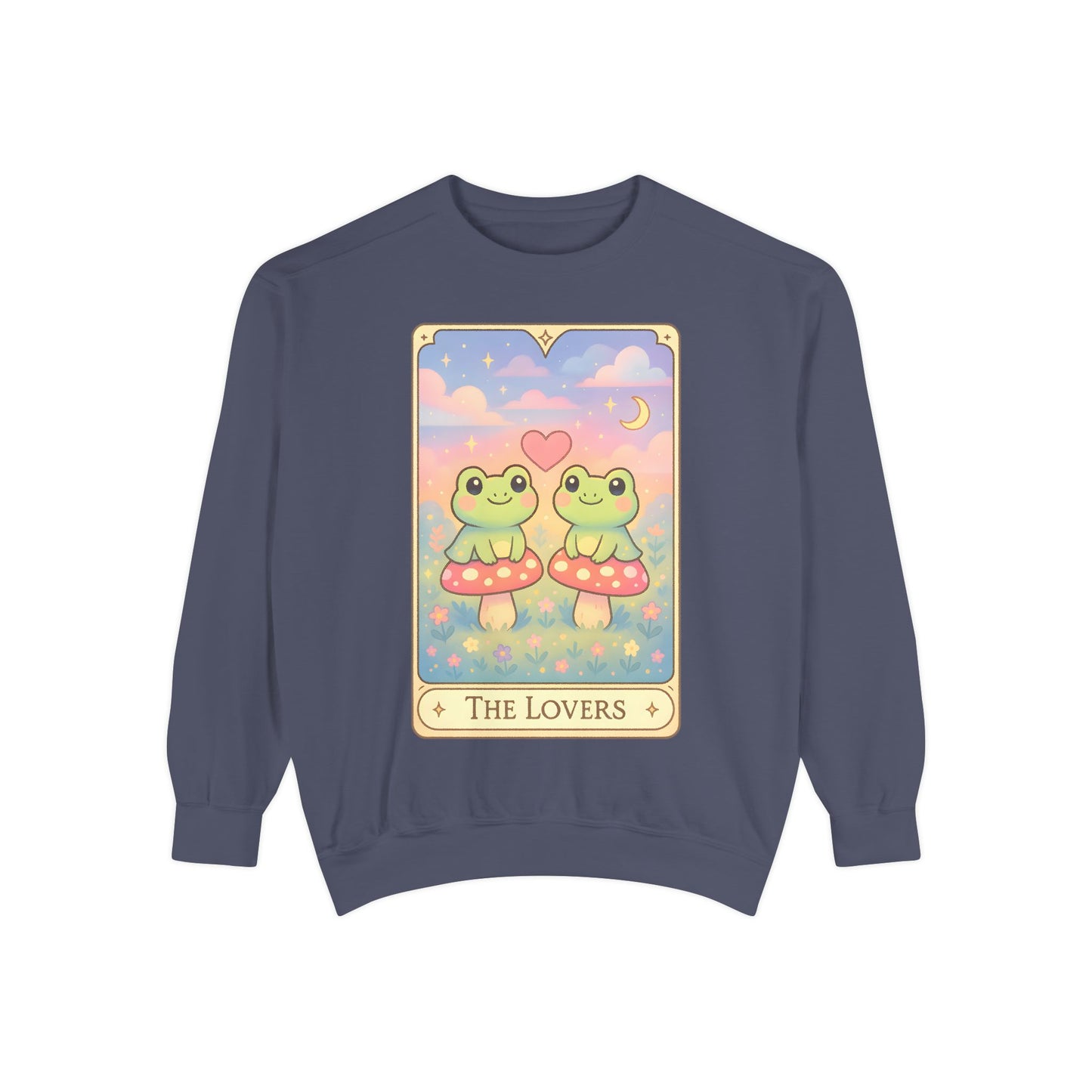 Cozy Tarotoads "The Lovers" Unisex Sweatshirt | Astrology Apparel, Perfect for Halloween, Gift for Friends Family, Great For Frog and Tarot Lovers, Great For Cold Weather