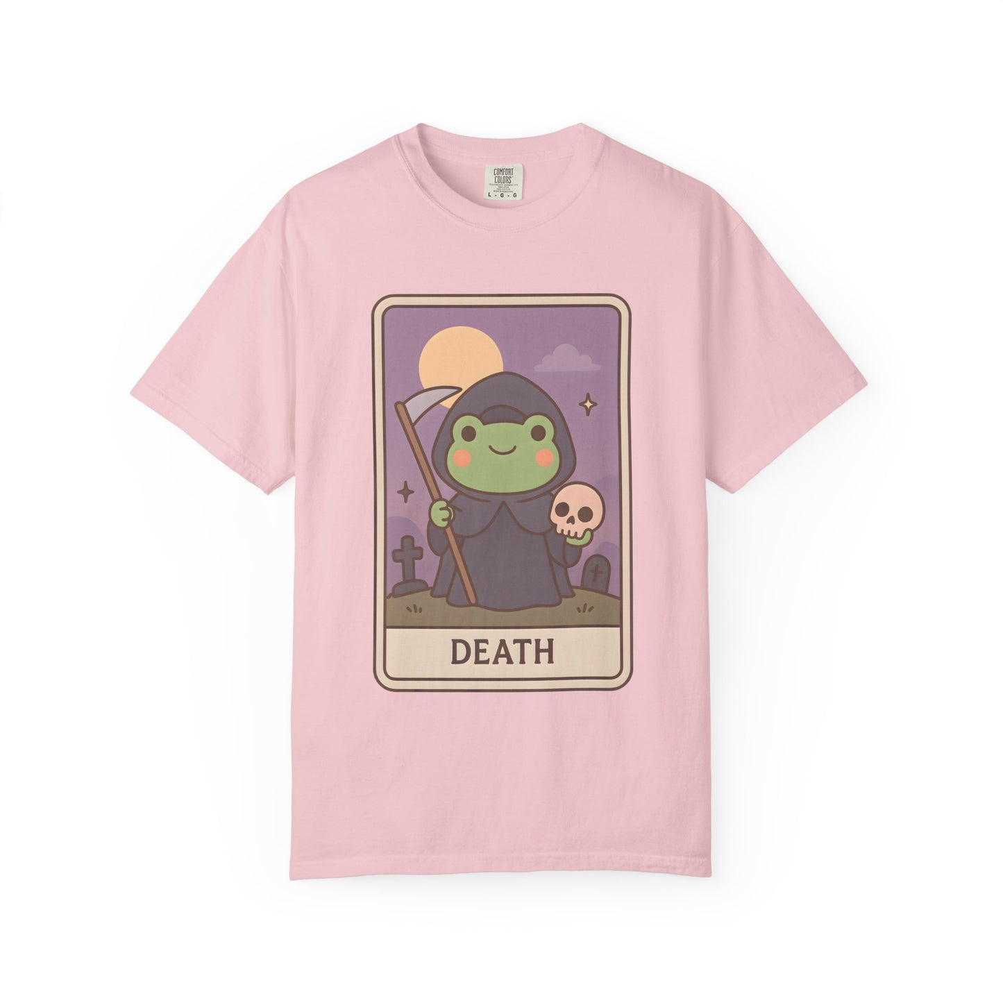 Cute Tarotoads "Death" Unisex T-Shirt | Great for Halloween, Warm And Cozy, Great Gift Idea, Astrology Apparel, Unique Tarot Graphic T-Shirt, Good For Cold Weather