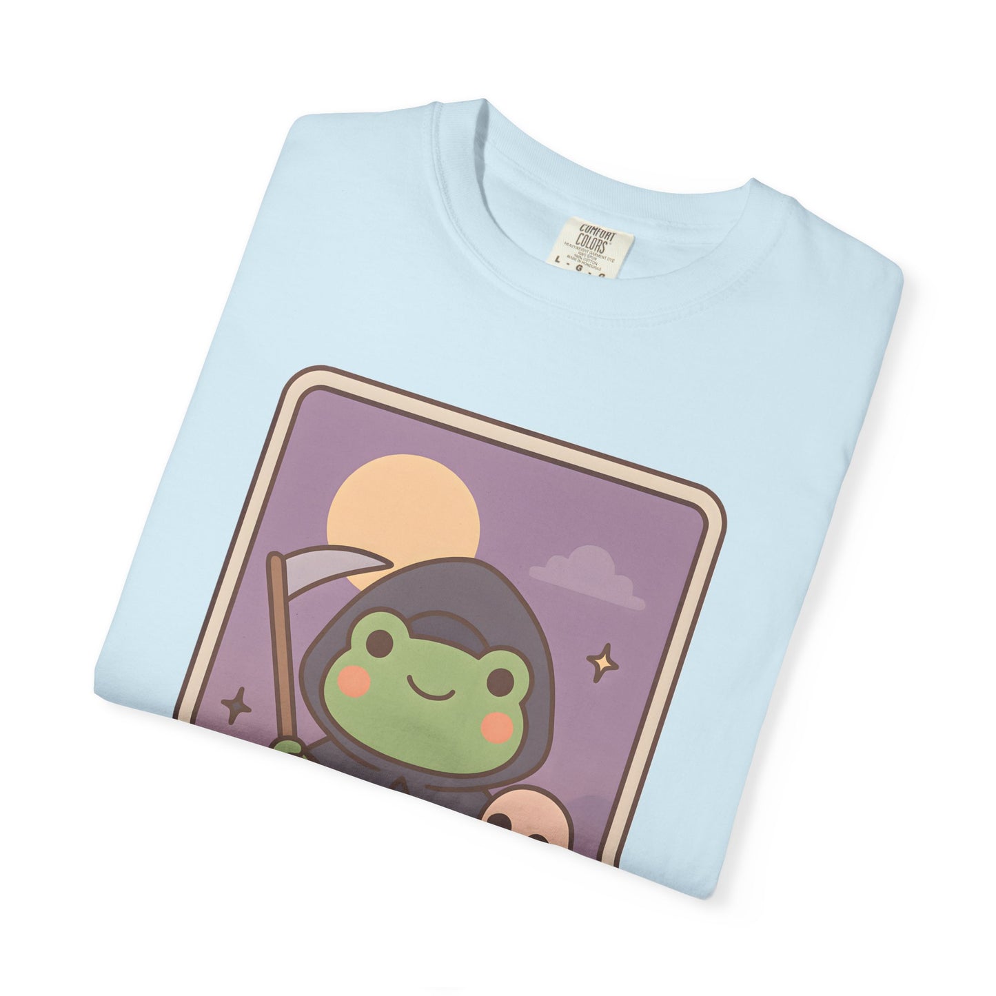Cute Tarotoads "Death" Unisex T-Shirt | Great for Halloween, Warm And Cozy, Great Gift Idea, Astrology Apparel, Unique Tarot Graphic T-Shirt, Good For Cold Weather