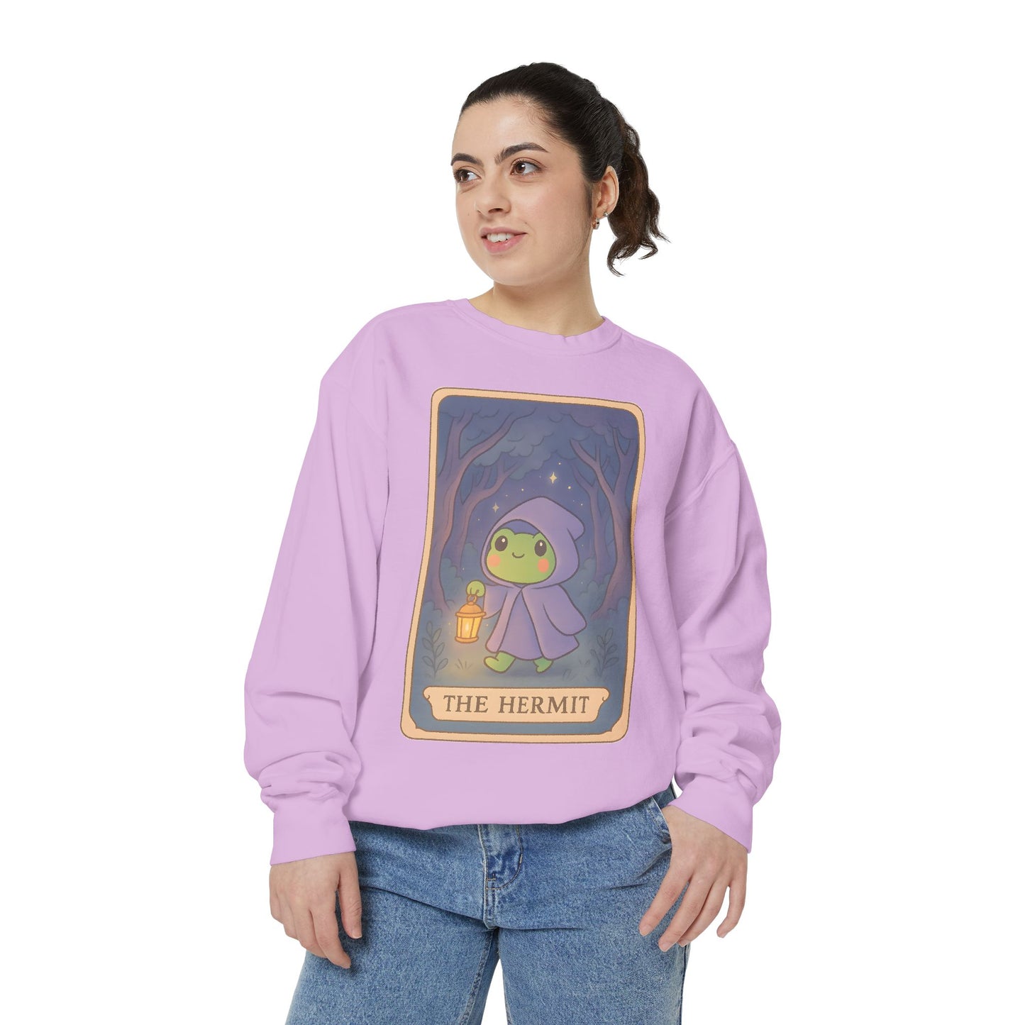 Cozy Tarotoads "The Hermit" Unisex Sweatshirt | Gift for Tarot Lovers, Astrology Apparel, Casual Everyday Wear