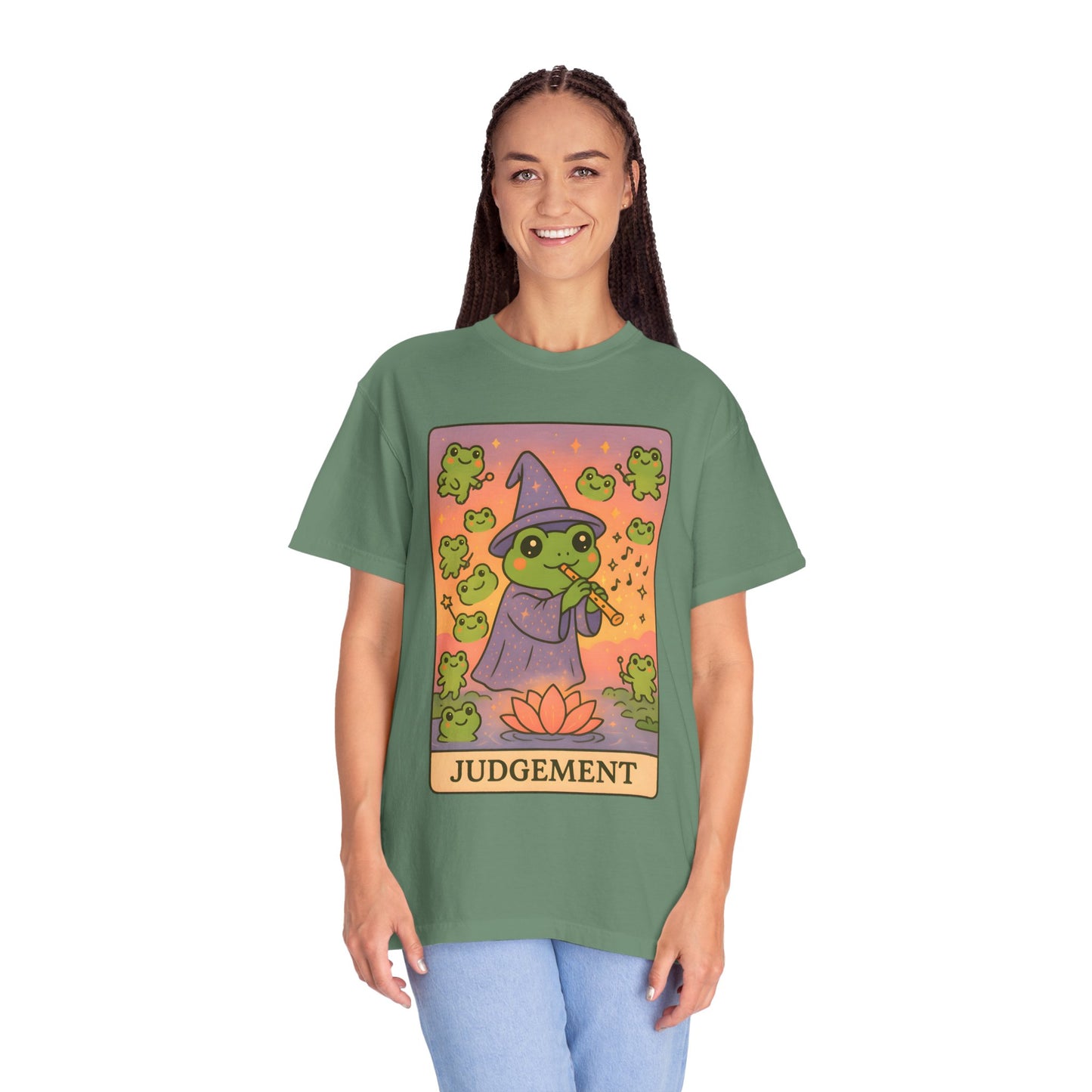 Cute Tarotoads "Judgement" Unisex T-Shirt | Great for Halloween, Warm And Cozy, Great Gift Idea, Astrology Apparel, Unique Tarot Graphic T-Shirt, Good For Cold Weather