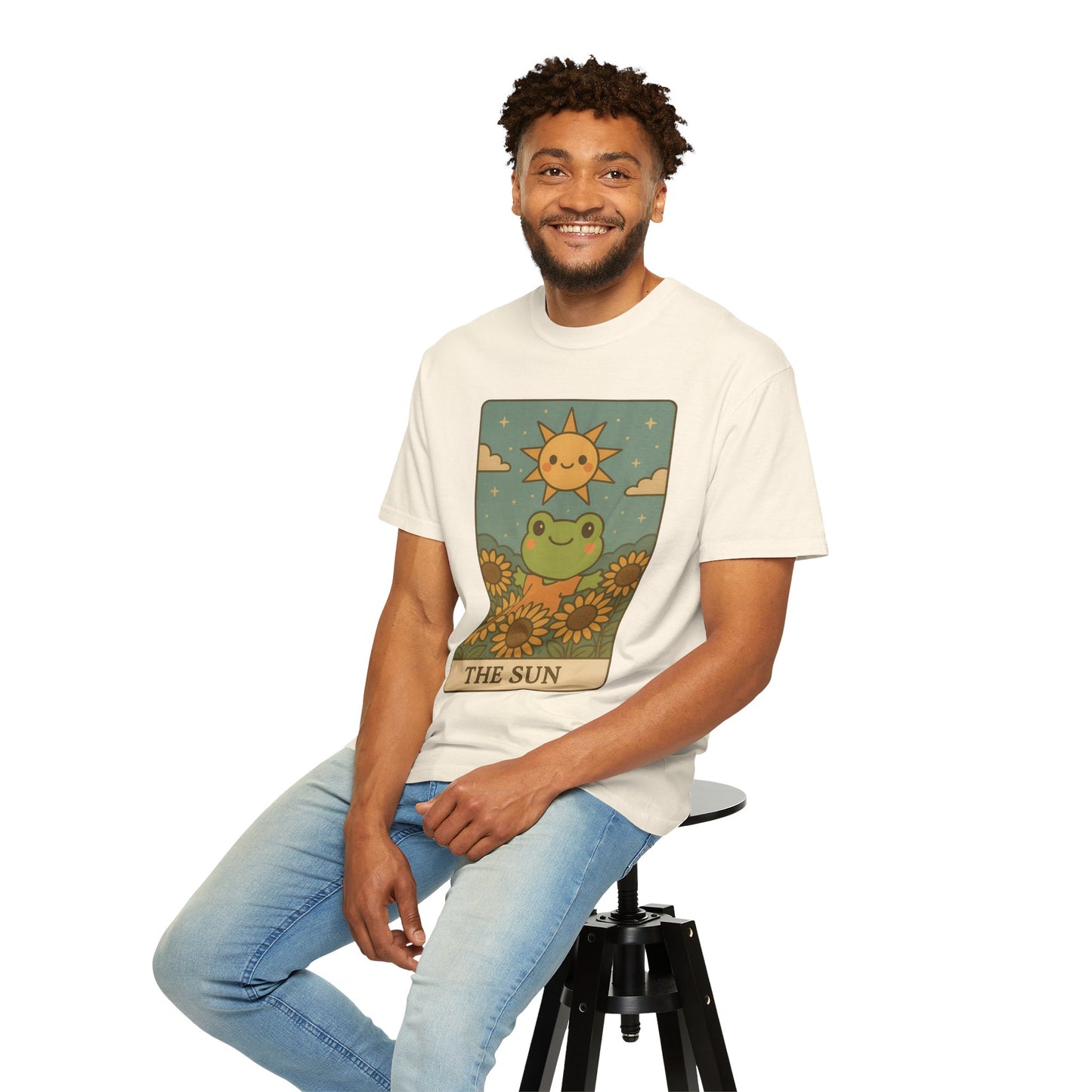 Cute Tarotoads "The Sun" Unisex T-Shirt | Great for Halloween, Warm And Cozy, Great Gift Idea, Astrology Apparel, Unique Tarot Graphic T-Shirt, Good For Cold Weather