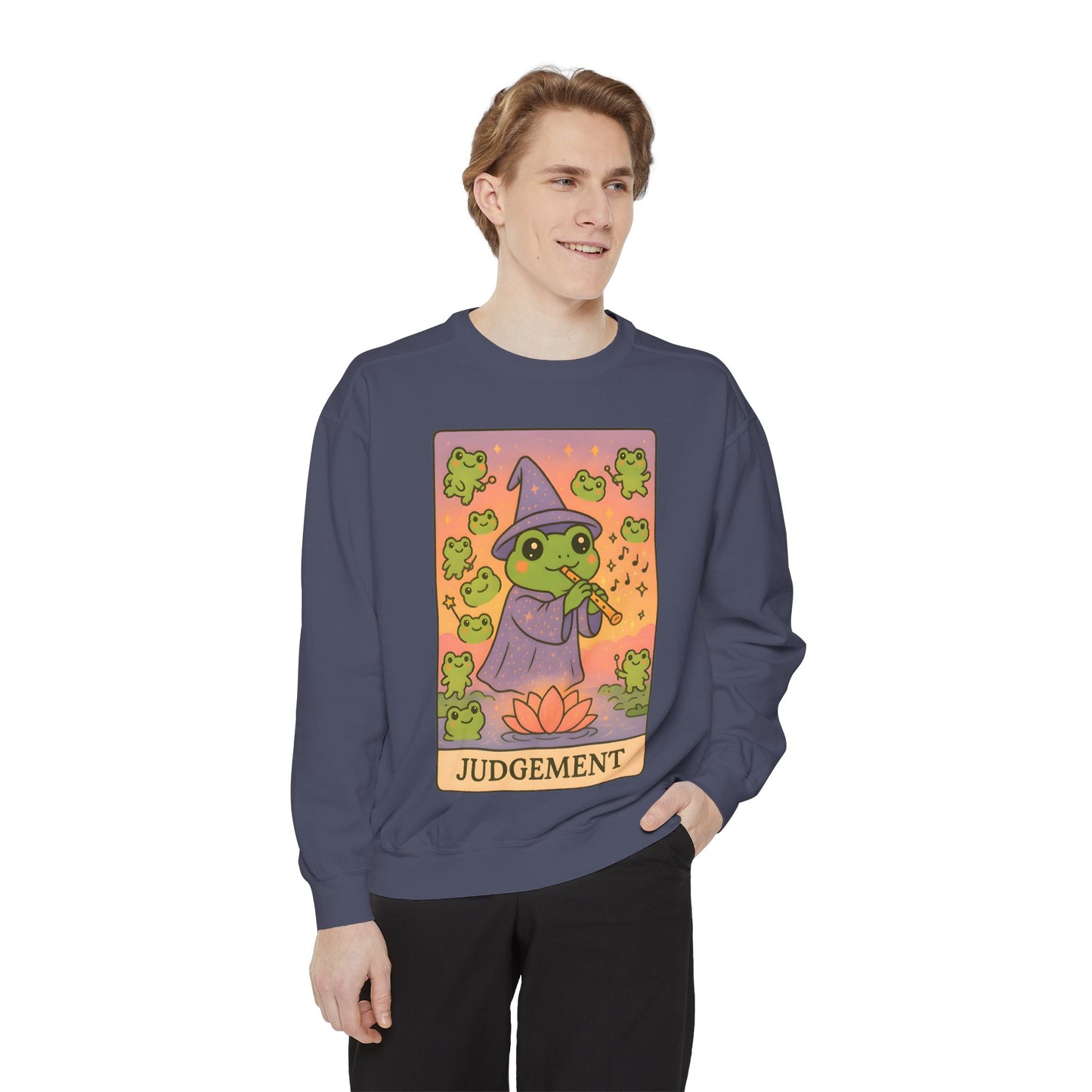 Cozy Tarotoads "Judgement" Unisex Sweatshirt | Astrology Apparel, Perfect for Casual Wear, Gift for Friends Family, Great For Frog and Tarot Lovers, Unisex Apparel