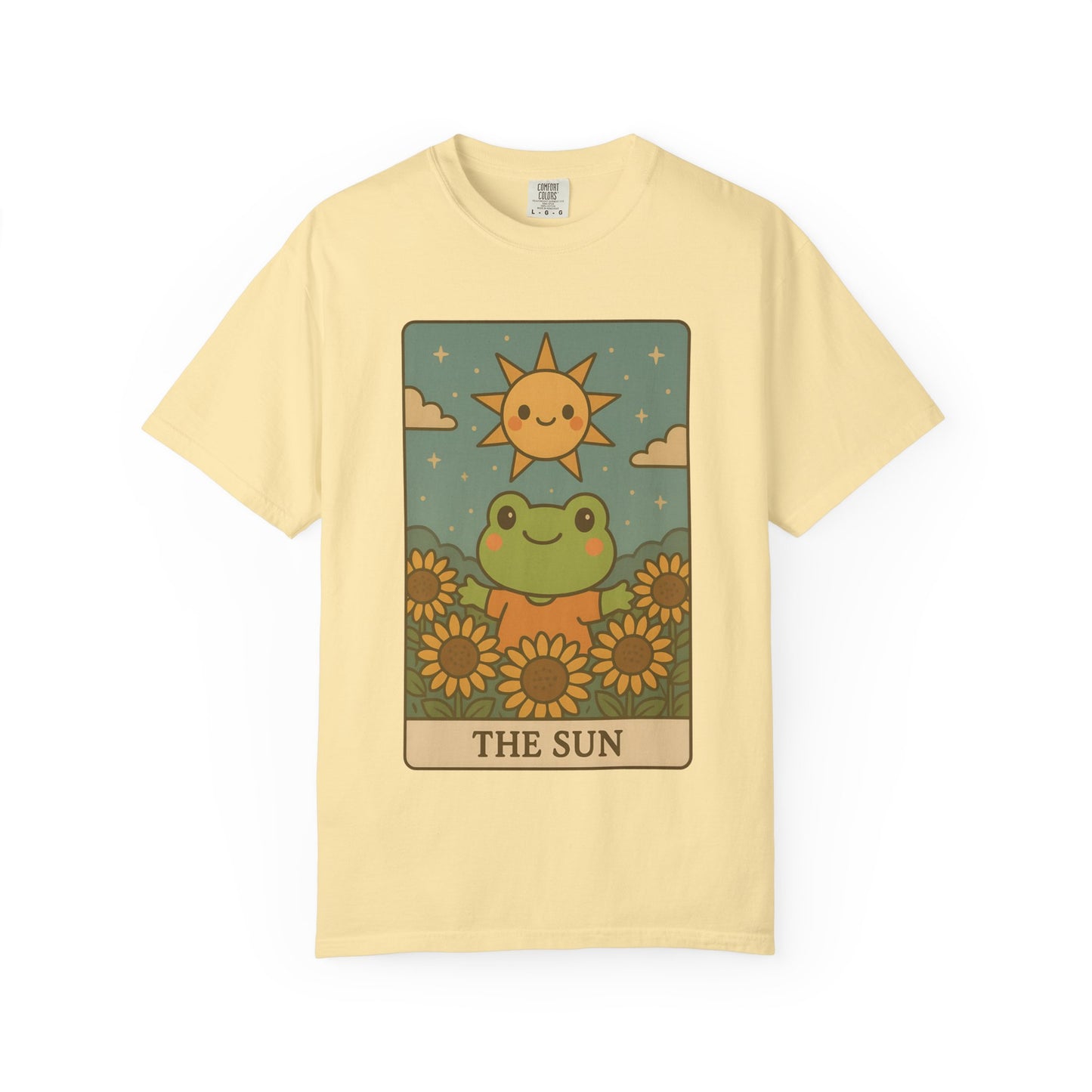 Cute Tarotoads "The Sun" Unisex T-Shirt | Great for Halloween, Warm And Cozy, Great Gift Idea, Astrology Apparel, Unique Tarot Graphic T-Shirt, Good For Cold Weather