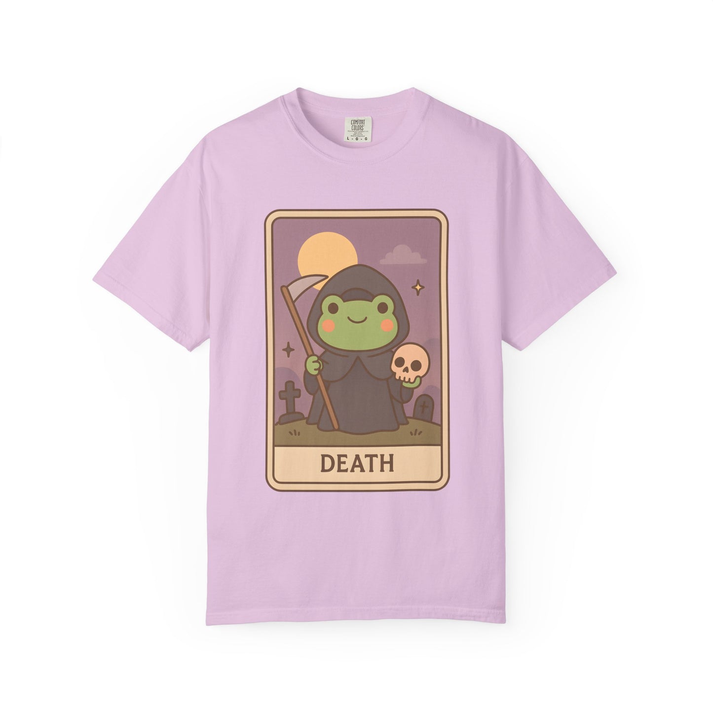 Unisex Garment-Dyed T-Shirt | Adorable Graphic T-shirt | Tarotoads! - “Death"