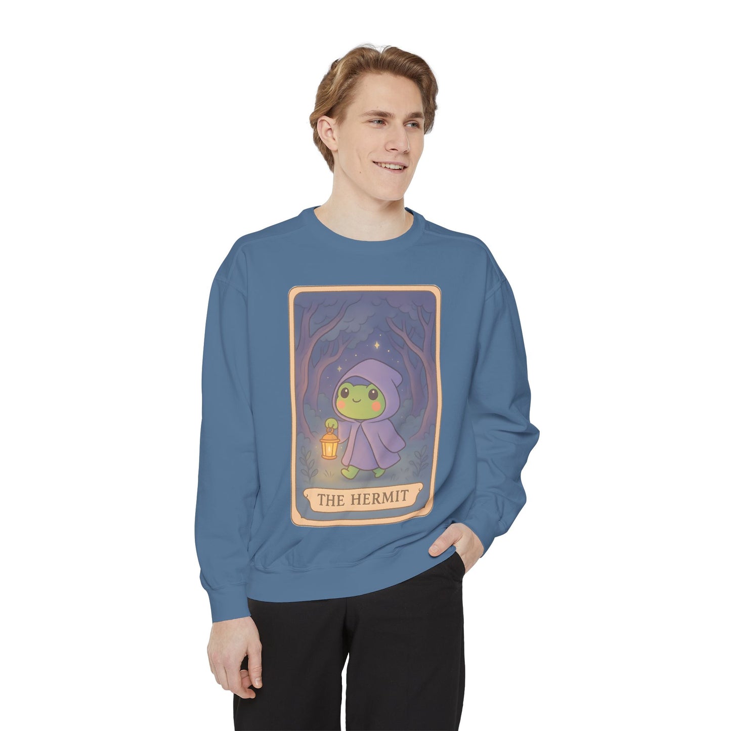 Cozy Tarotoads "The Hermit" Unisex Sweatshirt | Gift for Tarot Lovers, Astrology Apparel, Casual Everyday Wear
