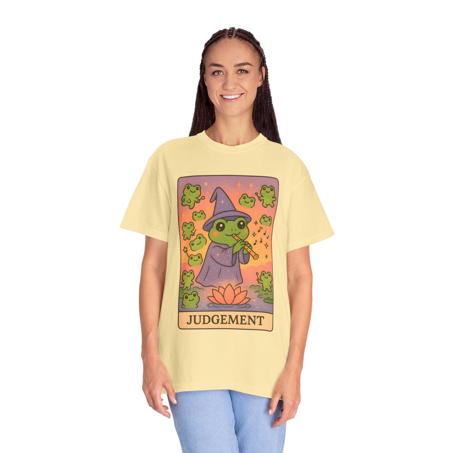 Cute Tarotoads "Judgement" Unisex T-Shirt | Great for Halloween, Warm And Cozy, Great Gift Idea, Astrology Apparel, Unique Tarot Graphic T-Shirt, Good For Cold Weather
