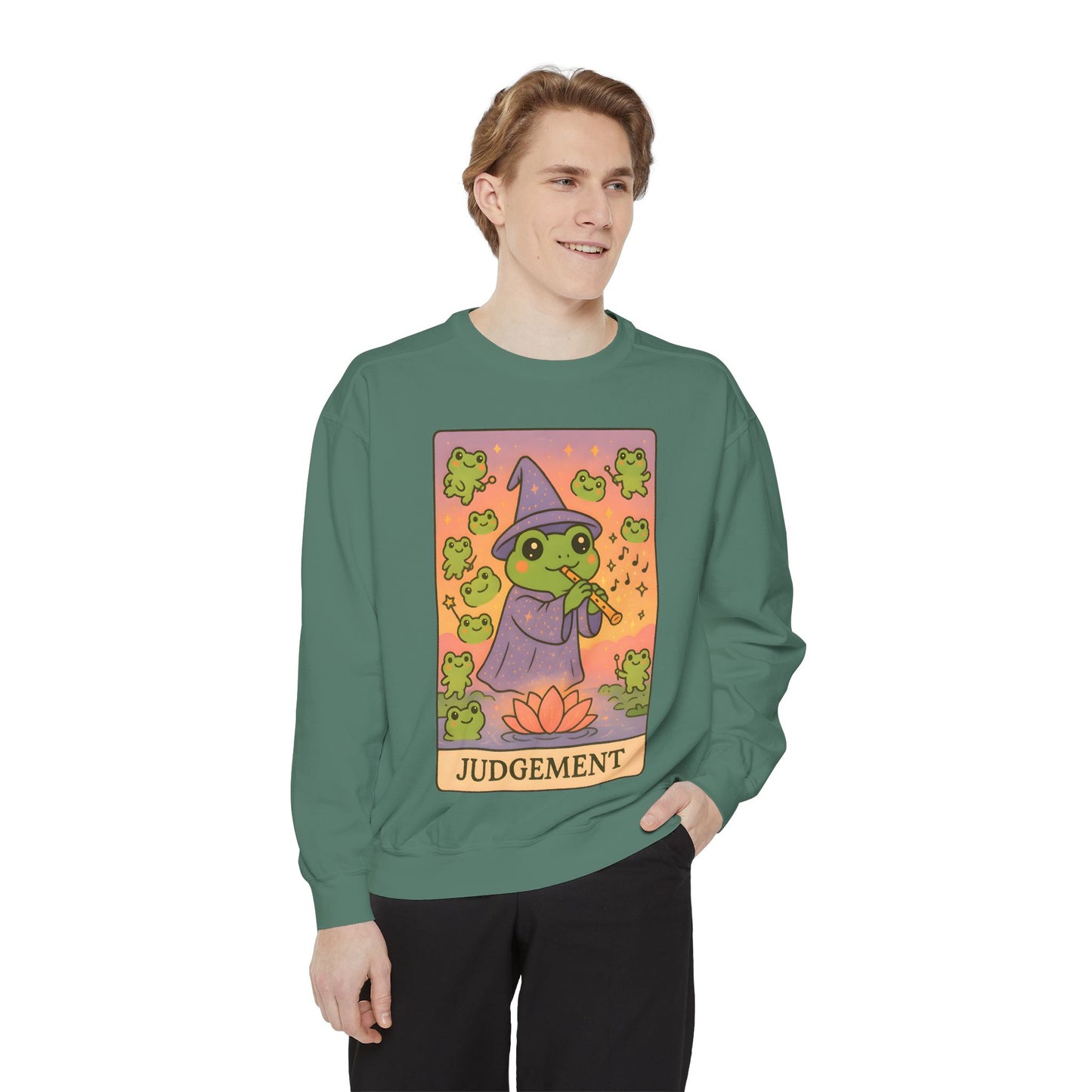 Cozy Tarotoads "Judgement" Unisex Sweatshirt | Astrology Apparel, Perfect for Casual Wear, Gift for Friends Family, Great For Frog and Tarot Lovers, Unisex Apparel