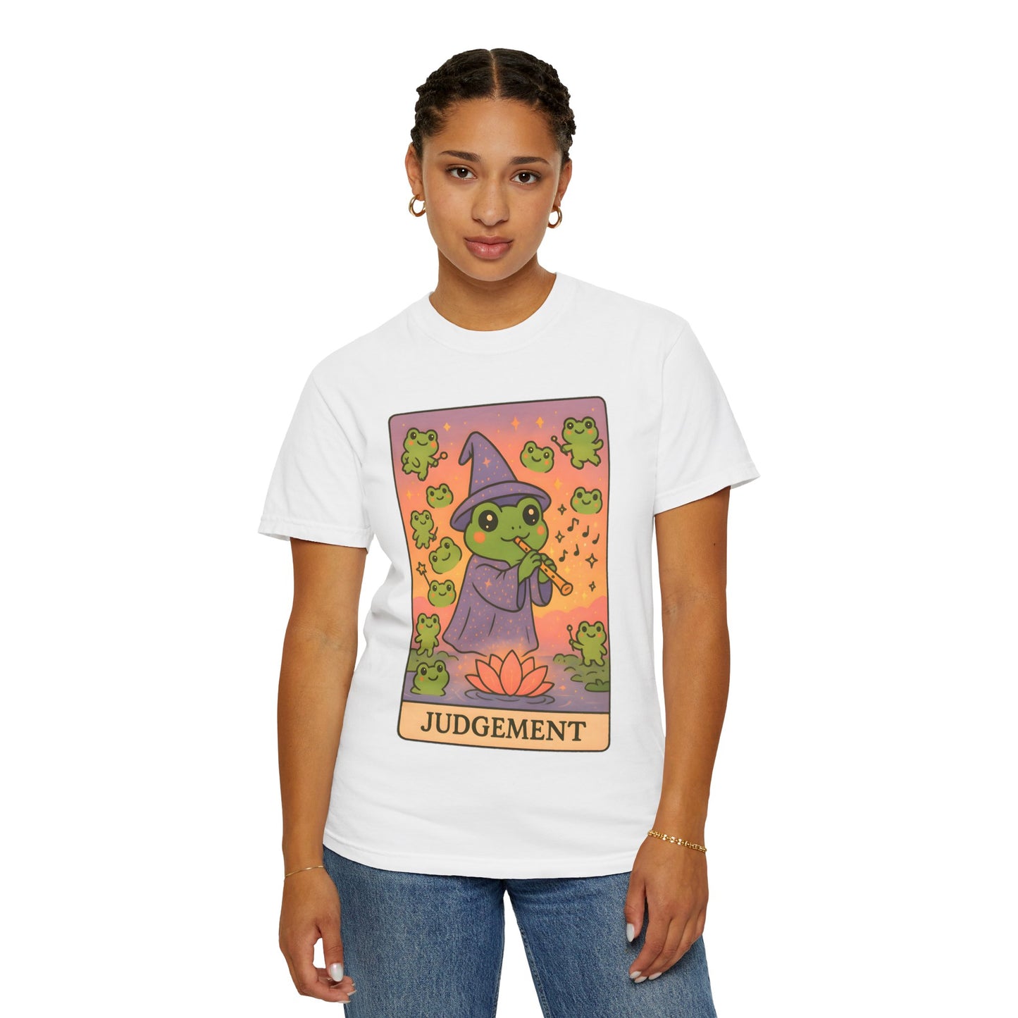 Cute Tarotoads "Judgement" Unisex T-Shirt | Great for Halloween, Warm And Cozy, Great Gift Idea, Astrology Apparel, Unique Tarot Graphic T-Shirt, Good For Cold Weather