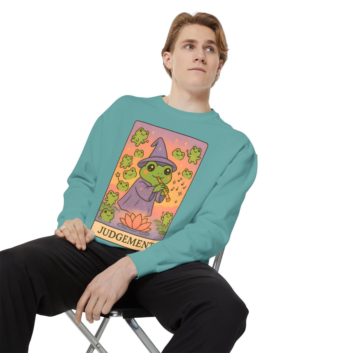 Cozy Tarotoads "Judgement" Unisex Sweatshirt | Astrology Apparel, Perfect for Casual Wear, Gift for Friends Family, Great For Frog and Tarot Lovers, Unisex Apparel