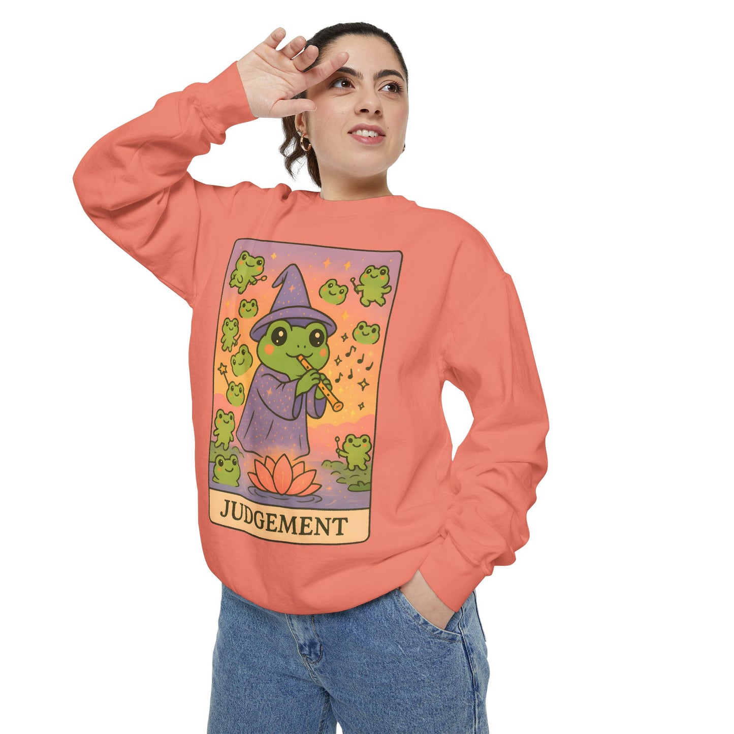 Cozy Tarotoads "Judgement" Unisex Sweatshirt | Astrology Apparel, Perfect for Casual Wear, Gift for Friends Family, Great For Frog and Tarot Lovers, Unisex Apparel