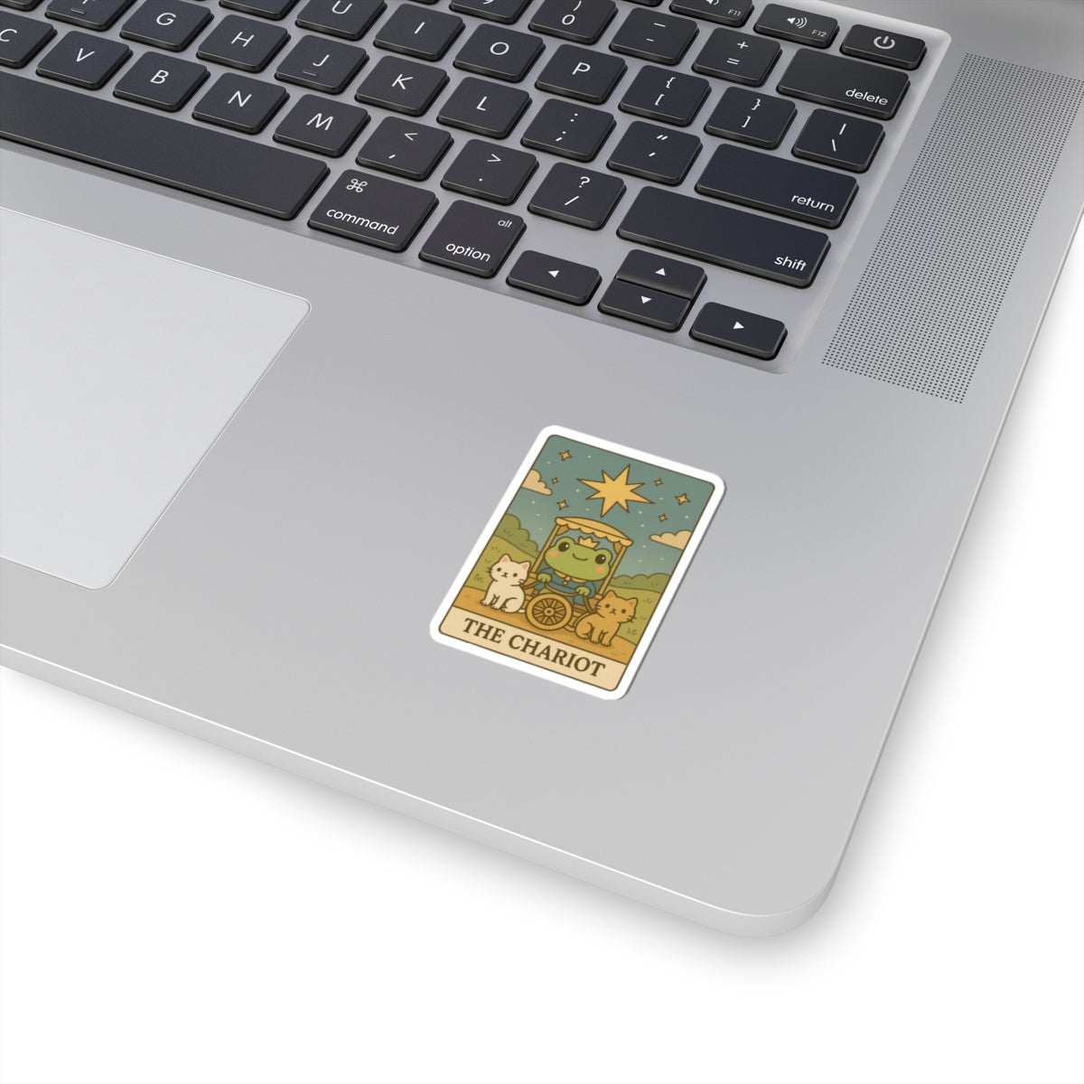 Charming Tarotoads! "The Chariot" Kiss-Cut Stickers for Laptop, Planner, Scrapbooking, Gifts for Tarot Lovers, Cute Frog Design