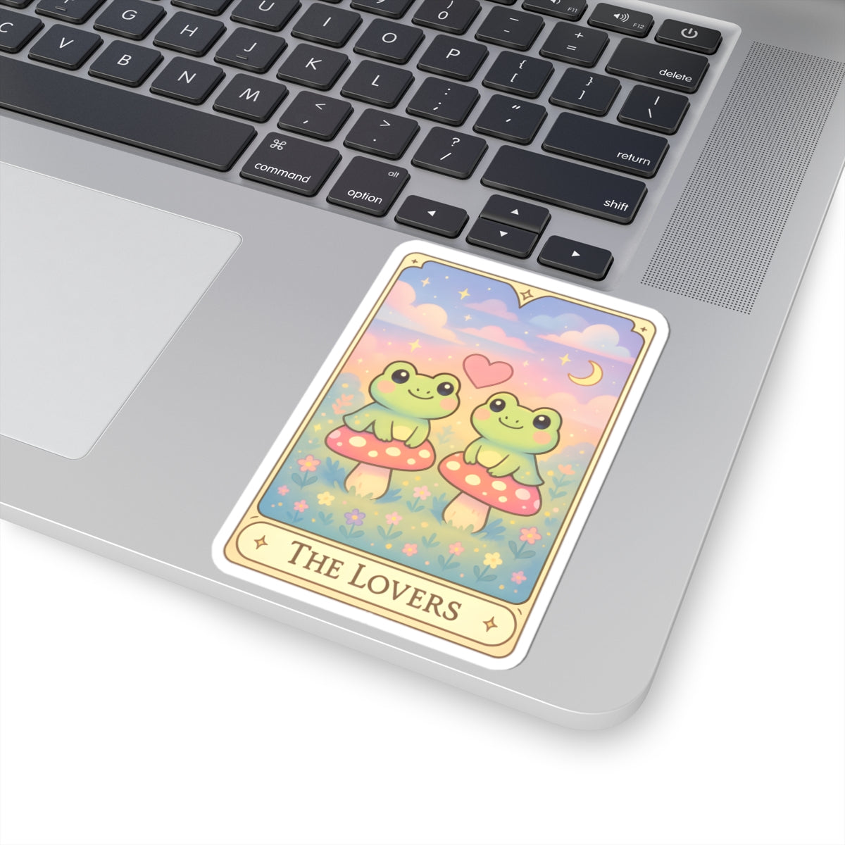 Adorable Tarotoads! "The Lovers" Kiss-Cut Stickers | Cute Couple Decals, Whimsical Wall Decor, Gifts for Friends, Love Theme Accessories