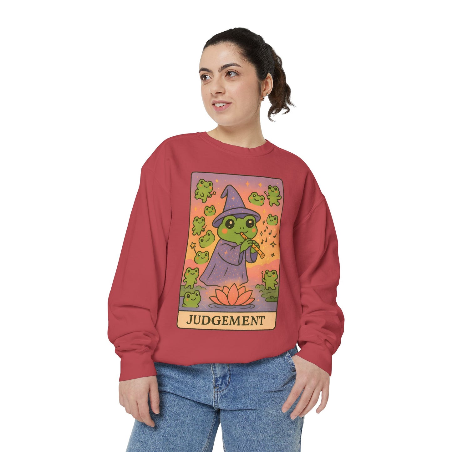 Cozy Tarotoads "Judgement" Unisex Sweatshirt | Astrology Apparel, Perfect for Casual Wear, Gift for Friends Family, Great For Frog and Tarot Lovers, Unisex Apparel