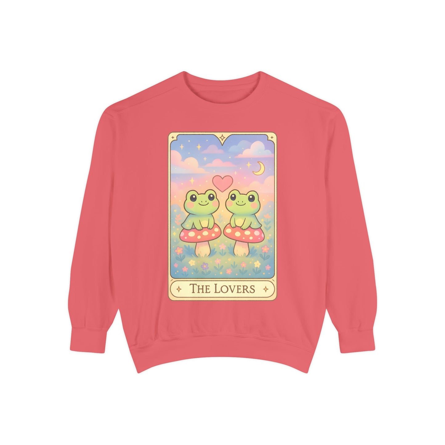 Cozy Tarotoads "The Lovers" Unisex Sweatshirt | Astrology Apparel, Perfect for Halloween, Gift for Friends Family, Great For Frog and Tarot Lovers, Great For Cold Weather