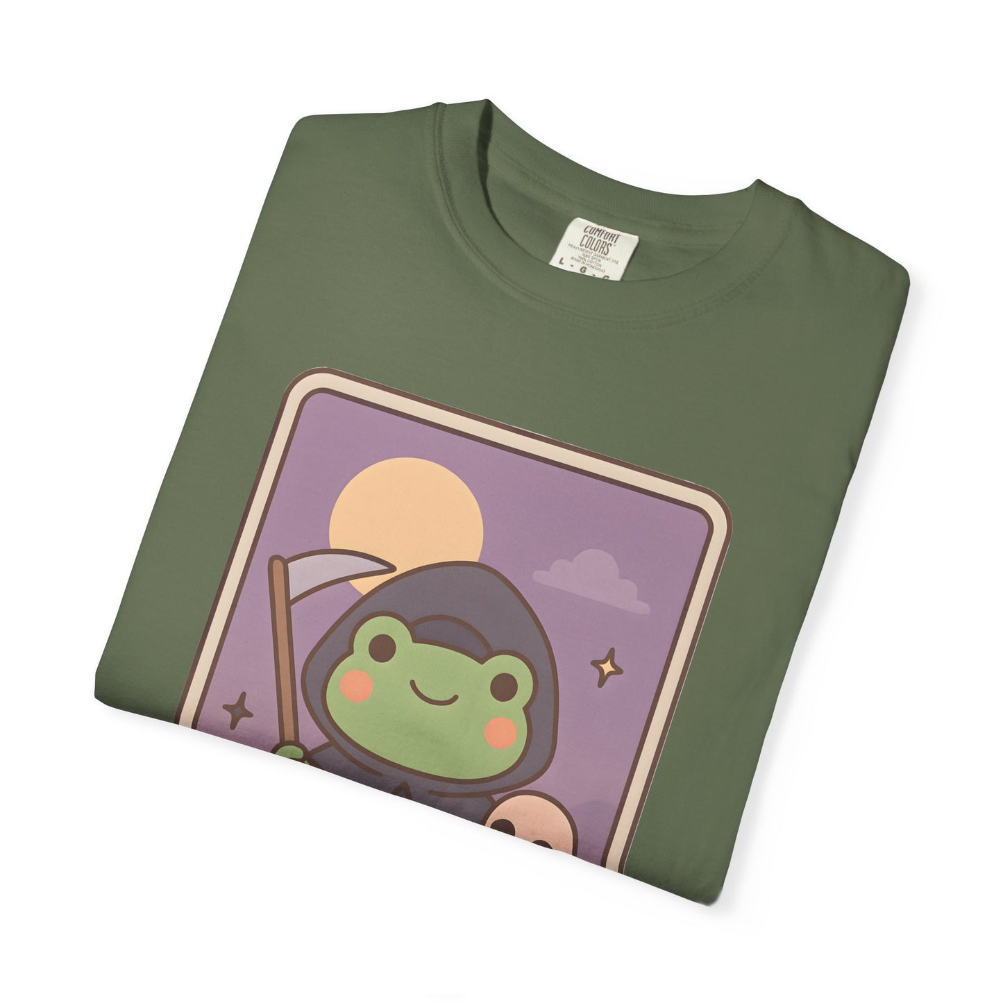 Cute Tarotoads "Death" Unisex T-Shirt | Great for Halloween, Warm And Cozy, Great Gift Idea, Astrology Apparel, Unique Tarot Graphic T-Shirt, Good For Cold Weather