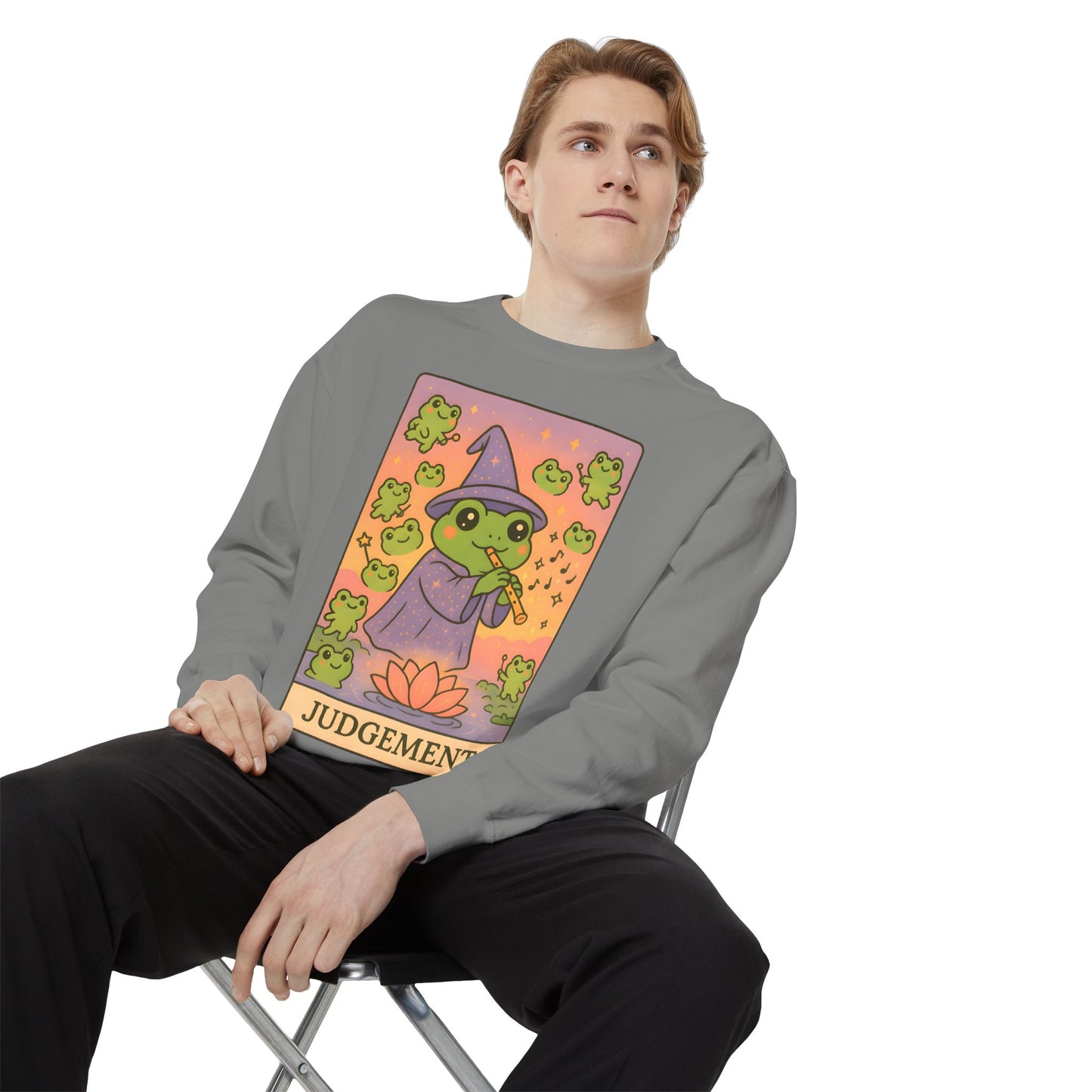 Cozy Tarotoads "Judgement" Unisex Sweatshirt | Astrology Apparel, Perfect for Casual Wear, Gift for Friends Family, Great For Frog and Tarot Lovers, Unisex Apparel