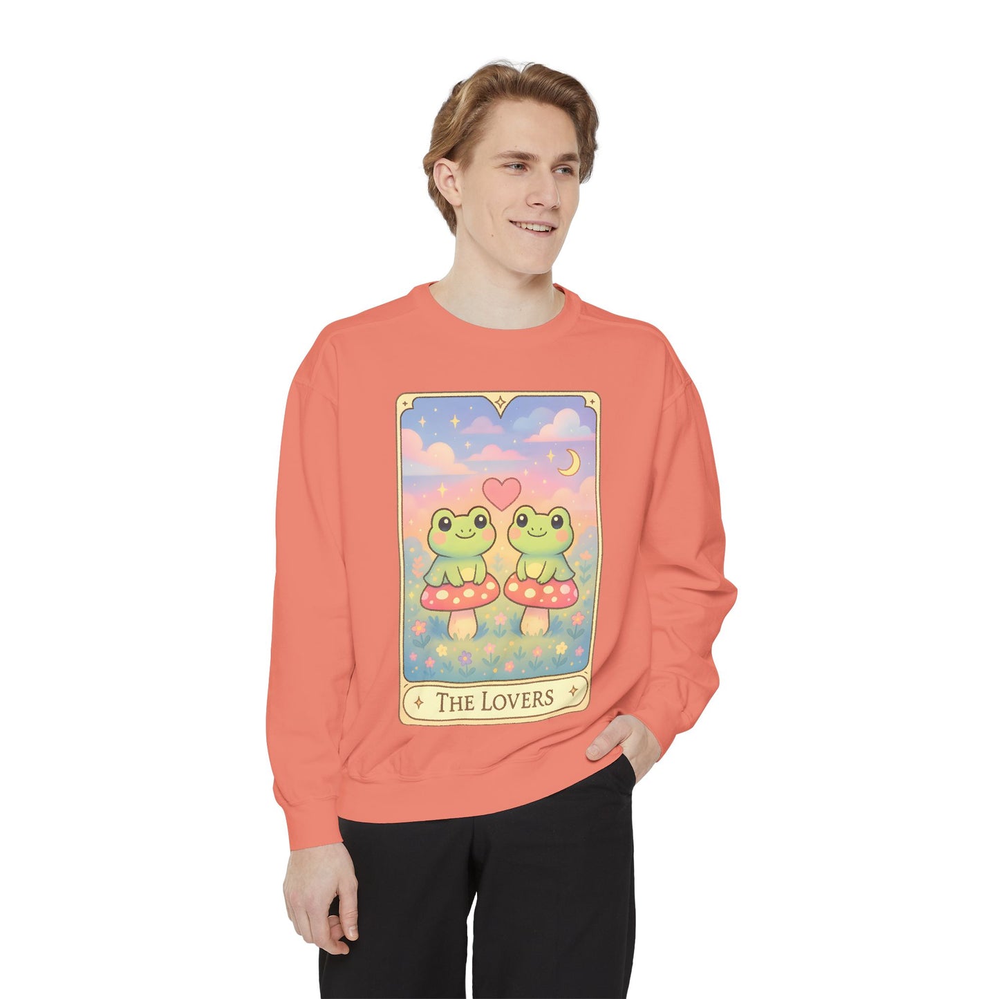 Cozy Tarotoads "The Lovers" Unisex Sweatshirt | Astrology Apparel, Perfect for Halloween, Gift for Friends Family, Great For Frog and Tarot Lovers, Great For Cold Weather
