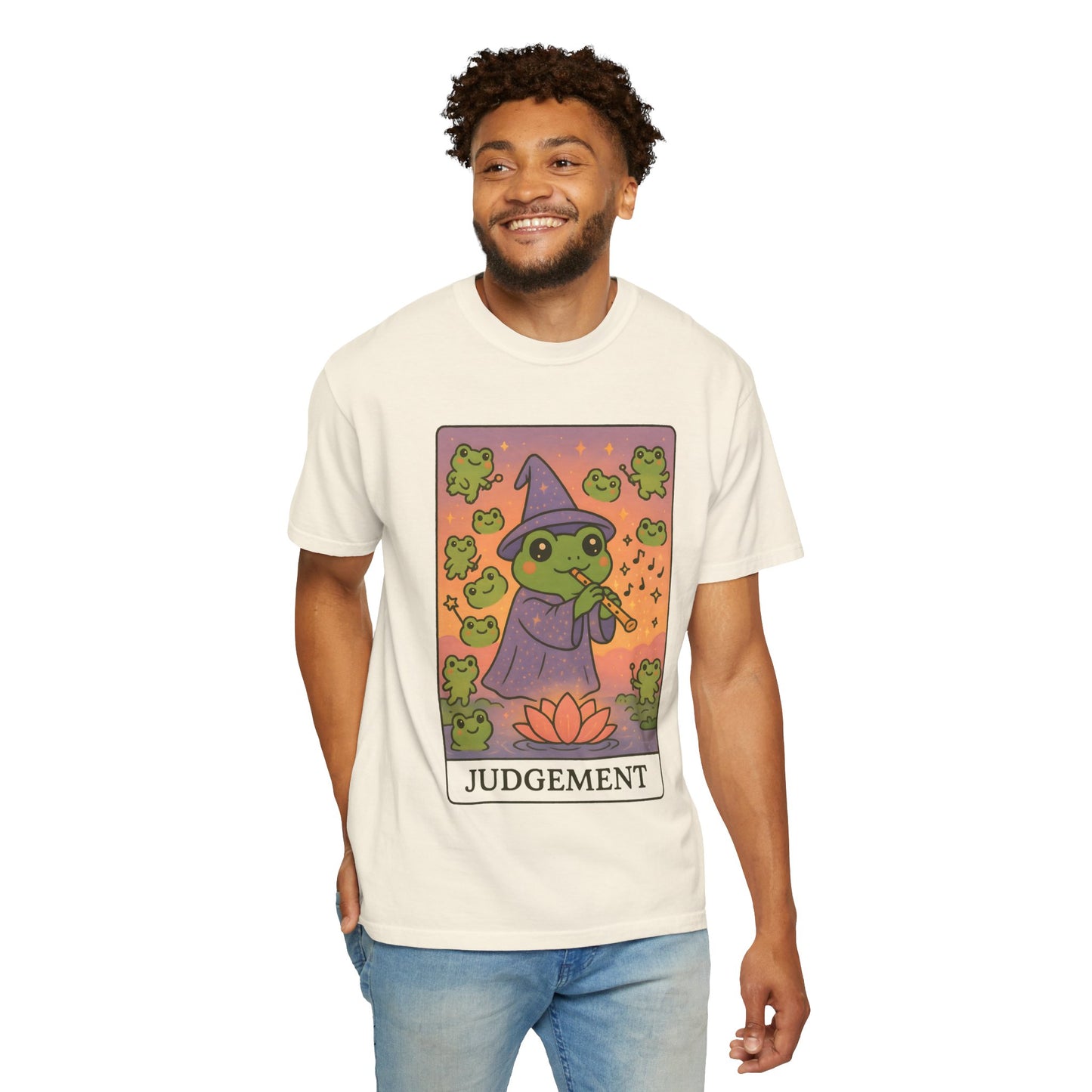 Cute Tarotoads "Judgement" Unisex T-Shirt | Great for Halloween, Warm And Cozy, Great Gift Idea, Astrology Apparel, Unique Tarot Graphic T-Shirt, Good For Cold Weather