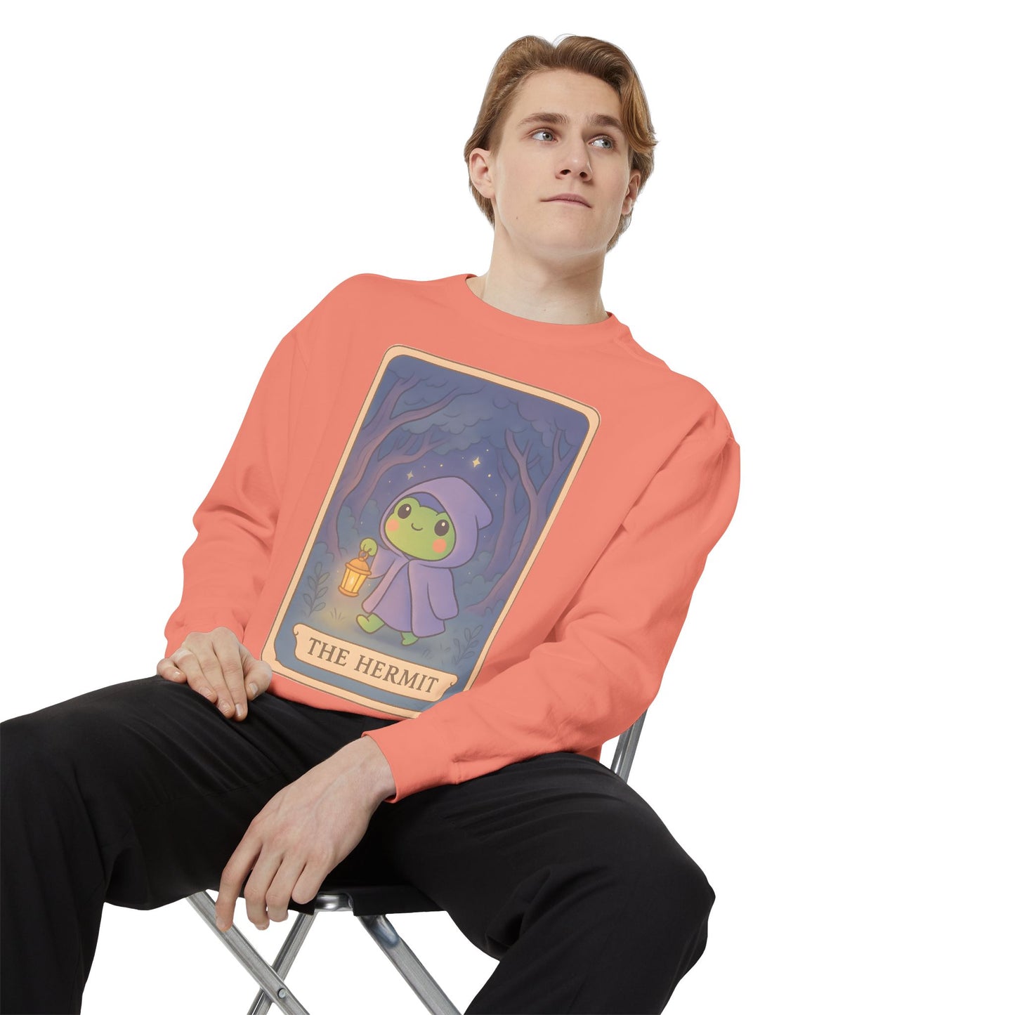 Cozy Tarotoads "The Hermit" Unisex Sweatshirt | Gift for Tarot Lovers, Astrology Apparel, Casual Everyday Wear